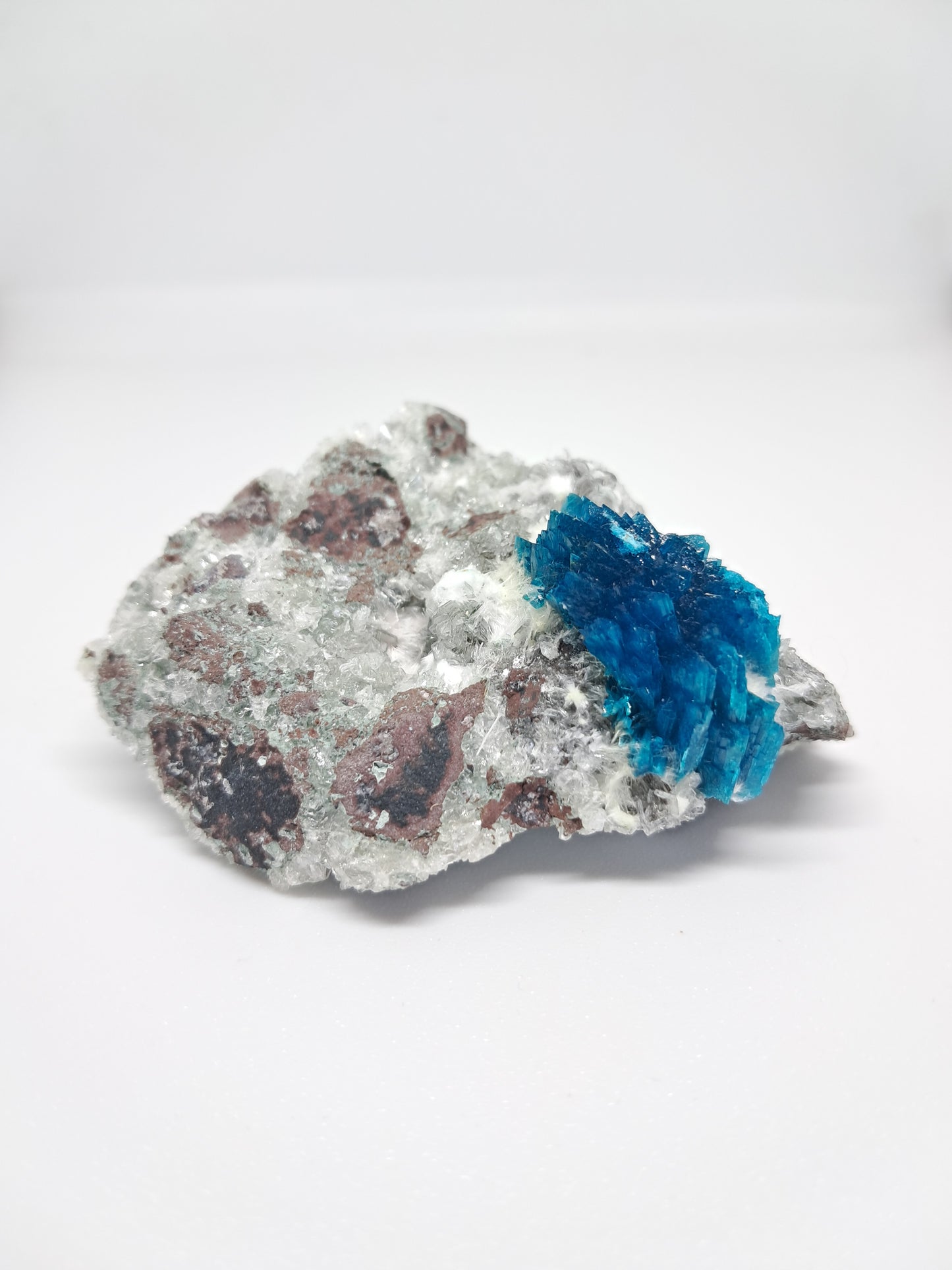 Bladed Cavansite on Heulandite Matrix (Wagholi) *High Grade* Rough Stone | Natural Crystal | Rare Formation |Mineral Specimen #CV1
