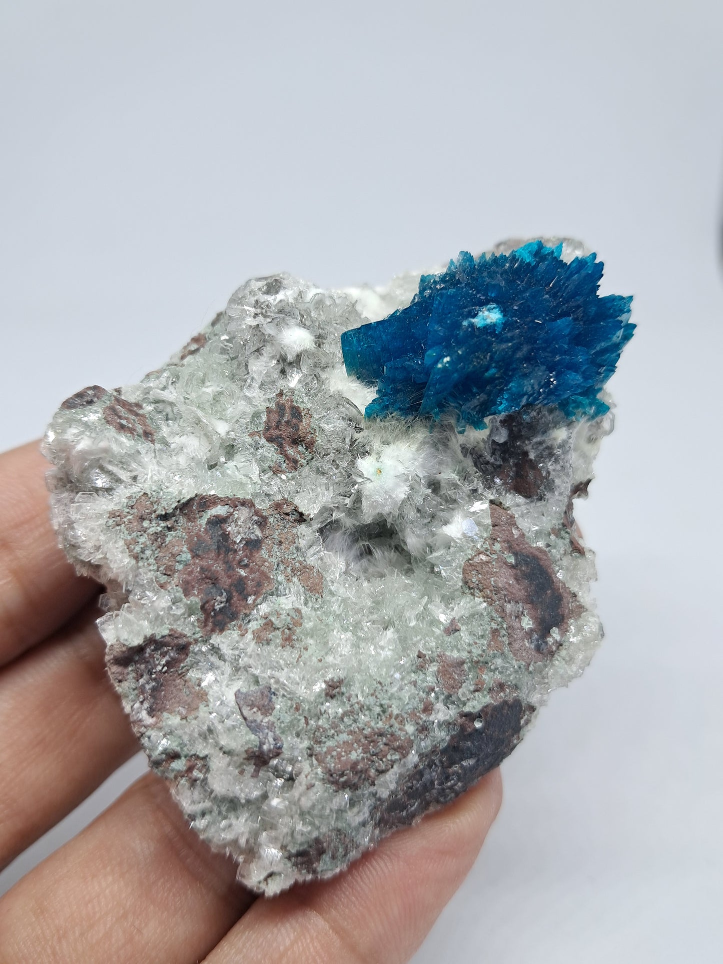 Bladed Cavansite on Heulandite Matrix (Wagholi) *High Grade* Rough Stone | Natural Crystal | Rare Formation |Mineral Specimen #CV1