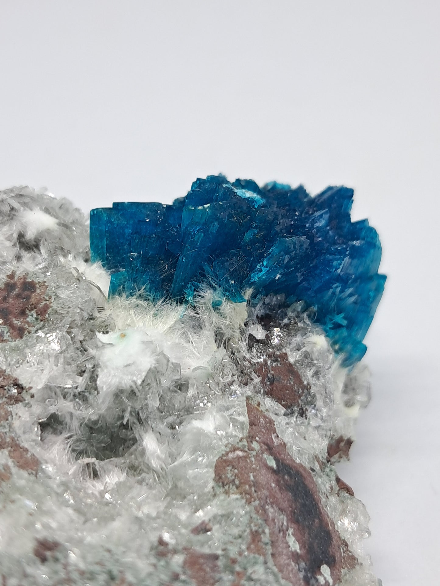 Bladed Cavansite on Heulandite Matrix (Wagholi) *High Grade* Rough Stone | Natural Crystal | Rare Formation |Mineral Specimen #CV1