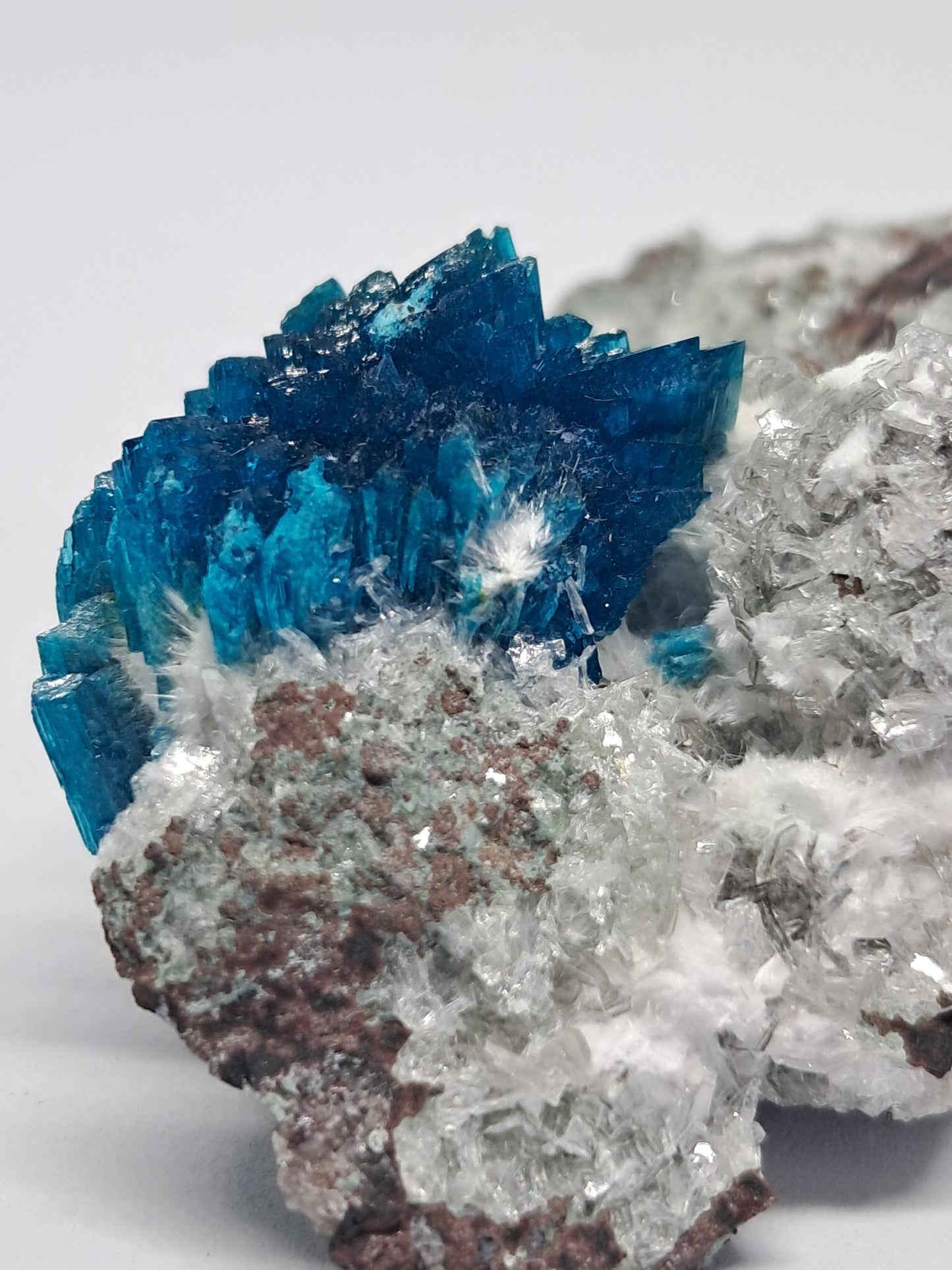 Bladed Cavansite on Heulandite Matrix (Wagholi) *High Grade* Rough Stone | Natural Crystal | Rare Formation |Mineral Specimen #CV1