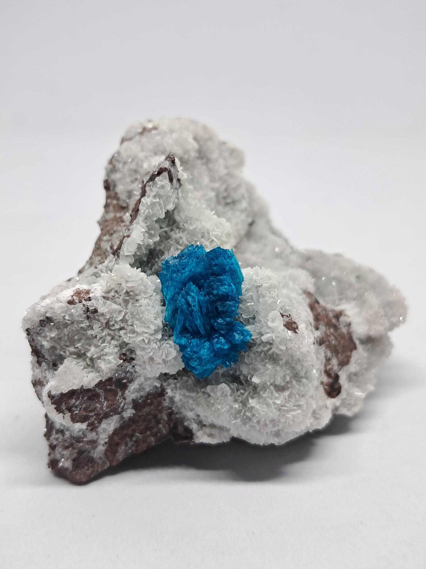 Bladed Cavansite on Heulandite Matrix (Wagholi) *High Quality* Rough Stone | Natural Crystal | Rare Mineral Specimen #CV4
