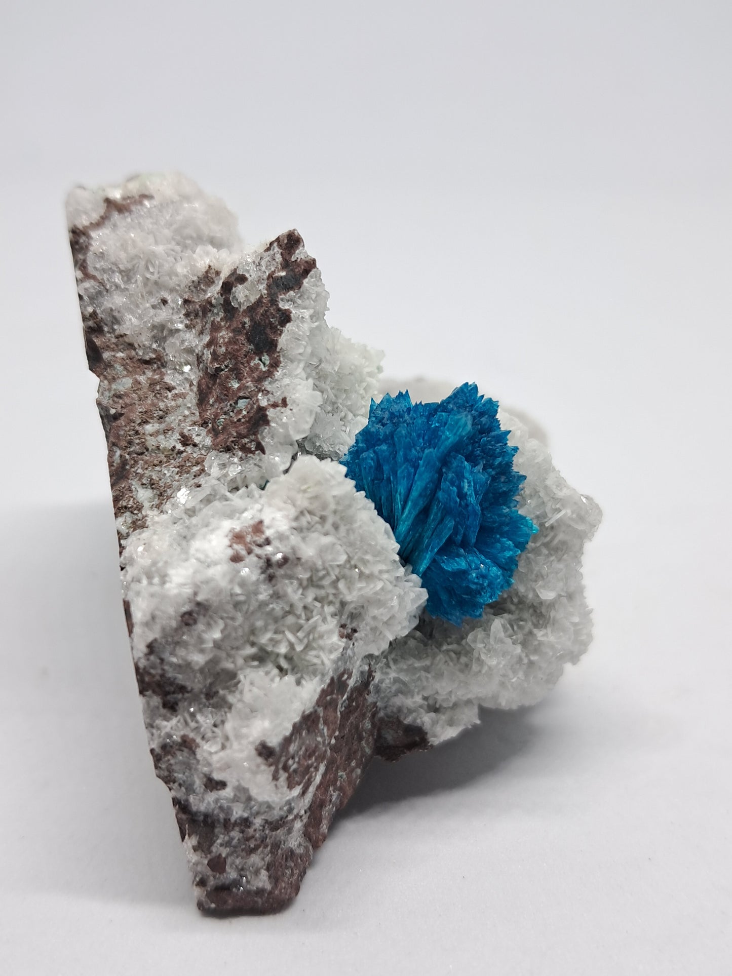Bladed Cavansite on Heulandite Matrix (Wagholi) *High Quality* Rough Stone | Natural Crystal | Rare Mineral Specimen #CV4
