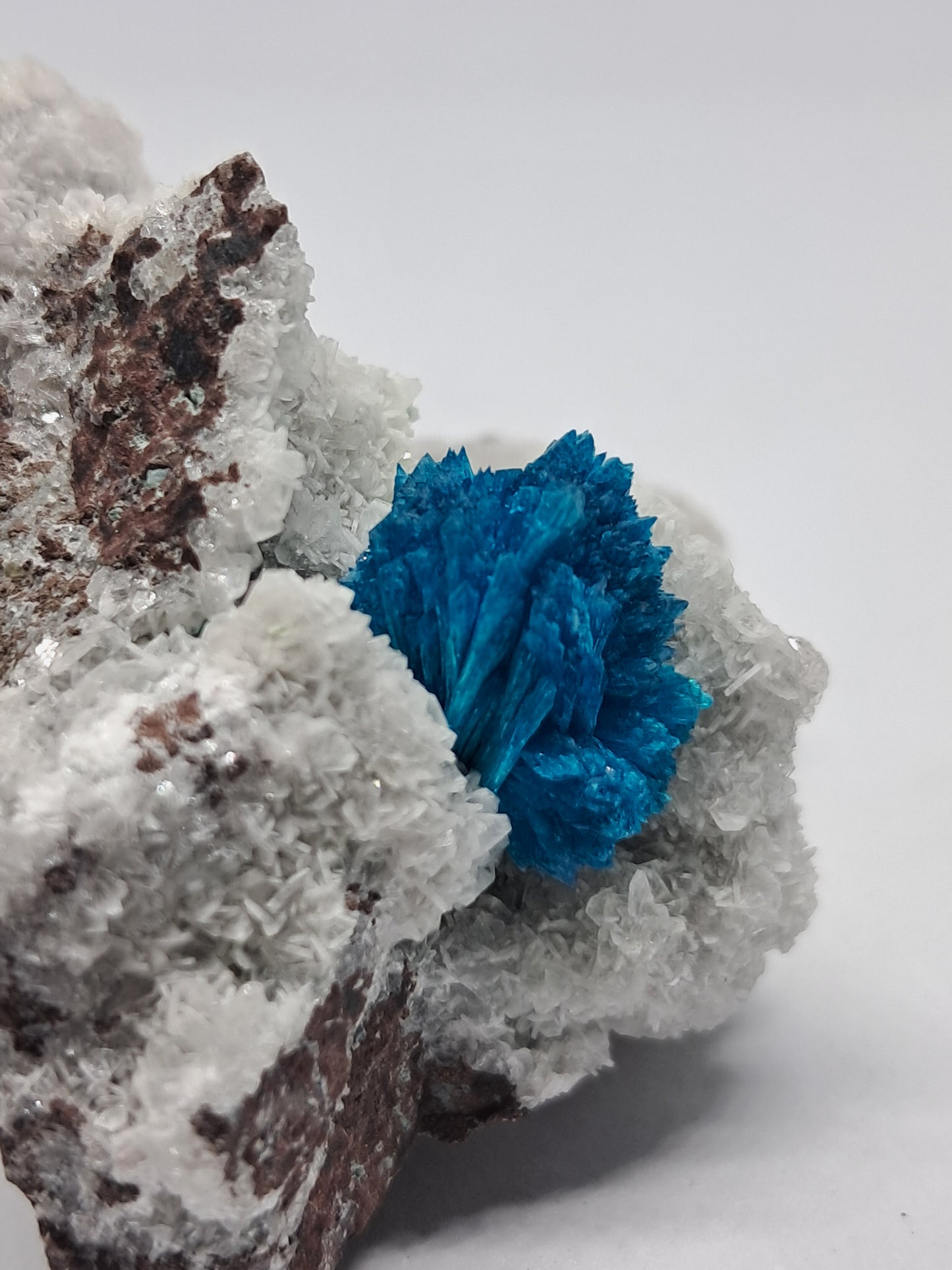Bladed Cavansite on Heulandite Matrix (Wagholi) *High Quality* Rough Stone | Natural Crystal | Rare Mineral Specimen #CV4