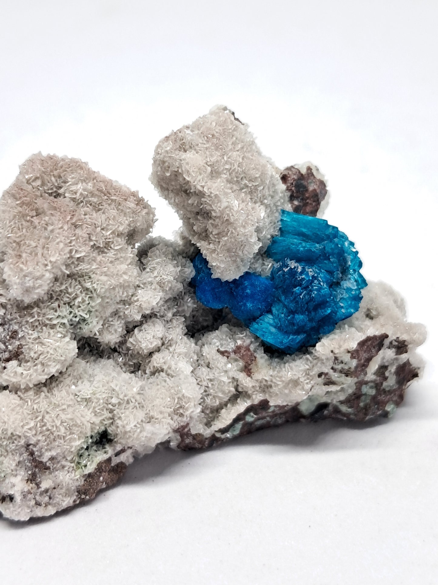 Bladed Cavansite and Pentagonite on Heulandite Matrix (Wagholi) *High Grade* Rough Stone | Natural Crystal | Rare Mineral Specimen #CV6