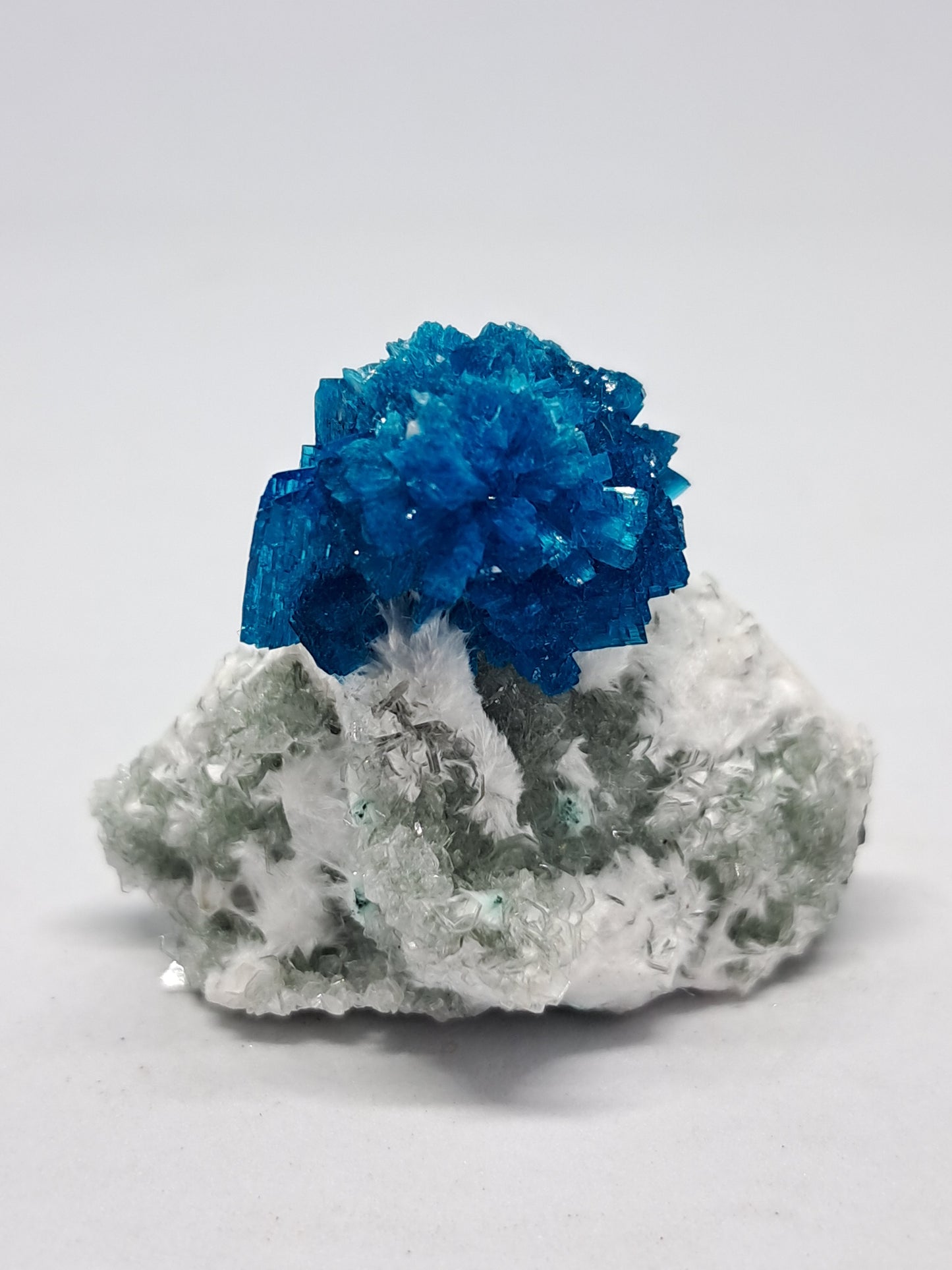 Bladed Cavansite on Heulandite Matrix (Wagholi) *High Grade* Rough Stone | Natural Crystal | Rare Mineral Specimen #CV7