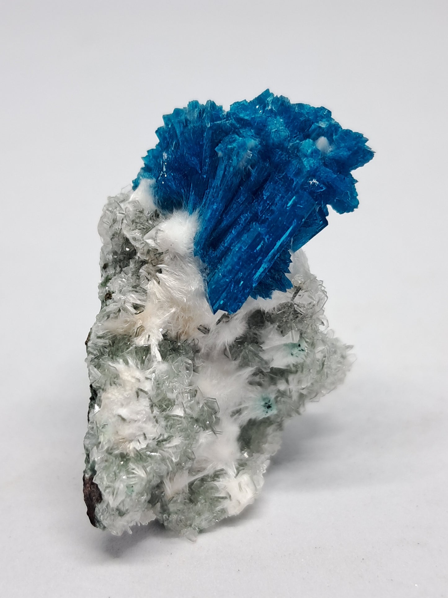Bladed Cavansite on Heulandite Matrix (Wagholi) *High Grade* Rough Stone | Natural Crystal | Rare Mineral Specimen #CV7