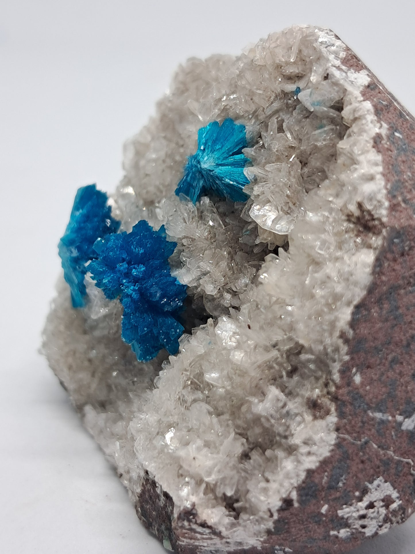 Three Cavansites On Heulandite Matrix (Wagholi) Rough Stone | Natural Crystal | Rare Mineral Specimen#CV9