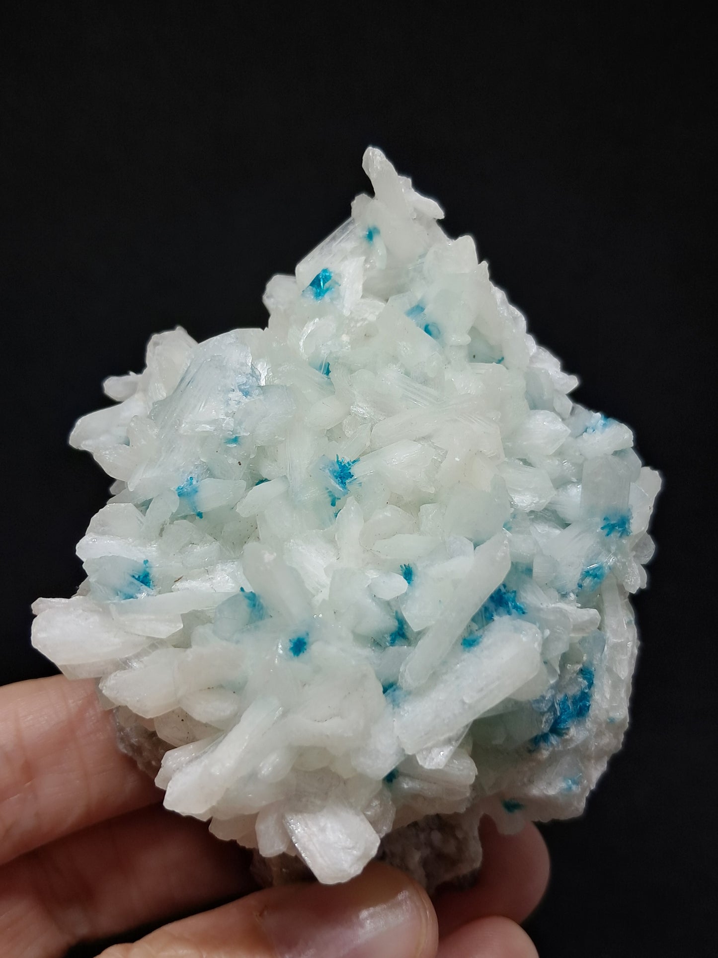 Cavansite and Stilbite on Heulandite matrix (Non-precious mineral) #CS1