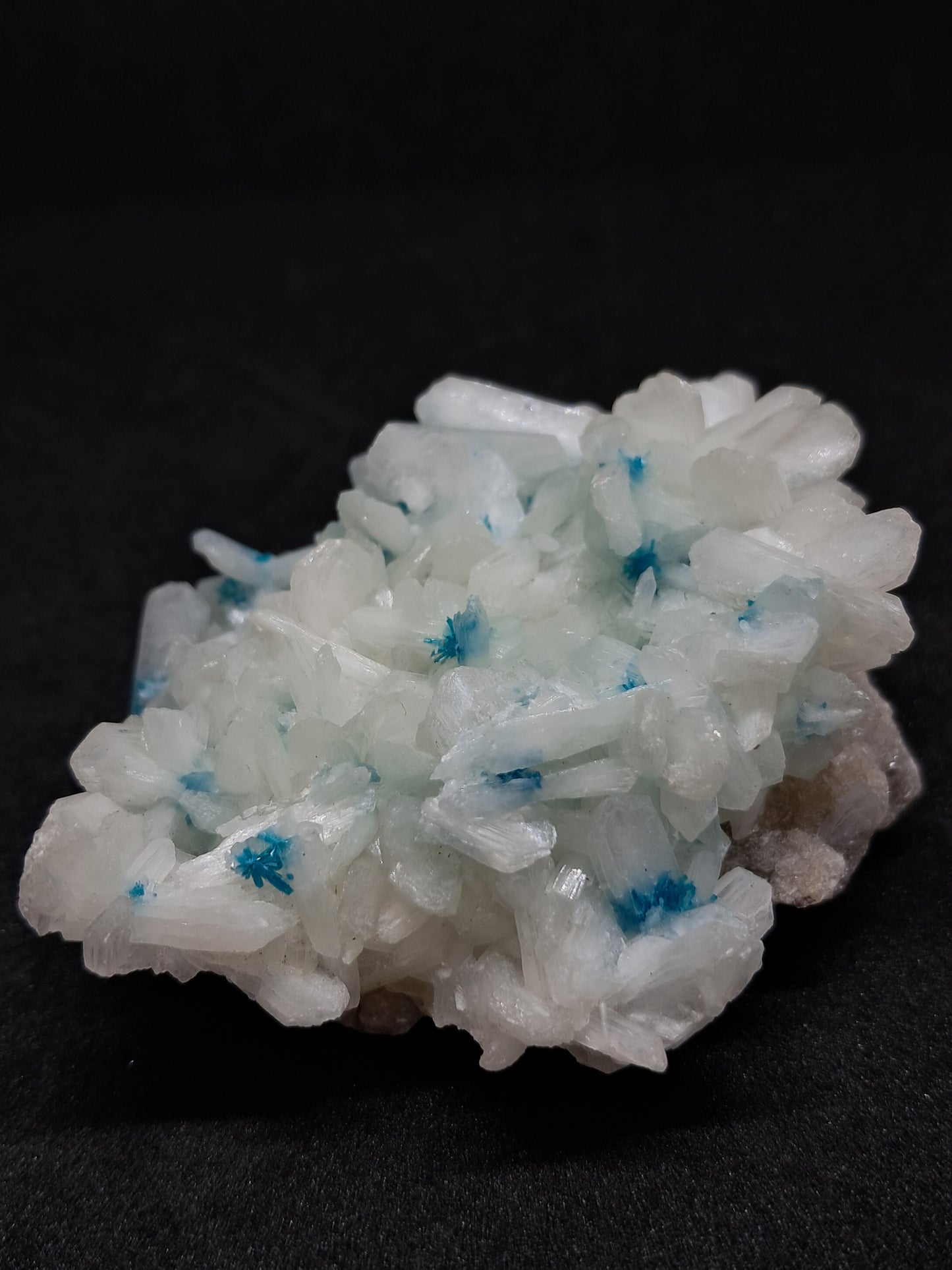 Cavansite and Stilbite on Heulandite matrix (Non-precious mineral) #CS1