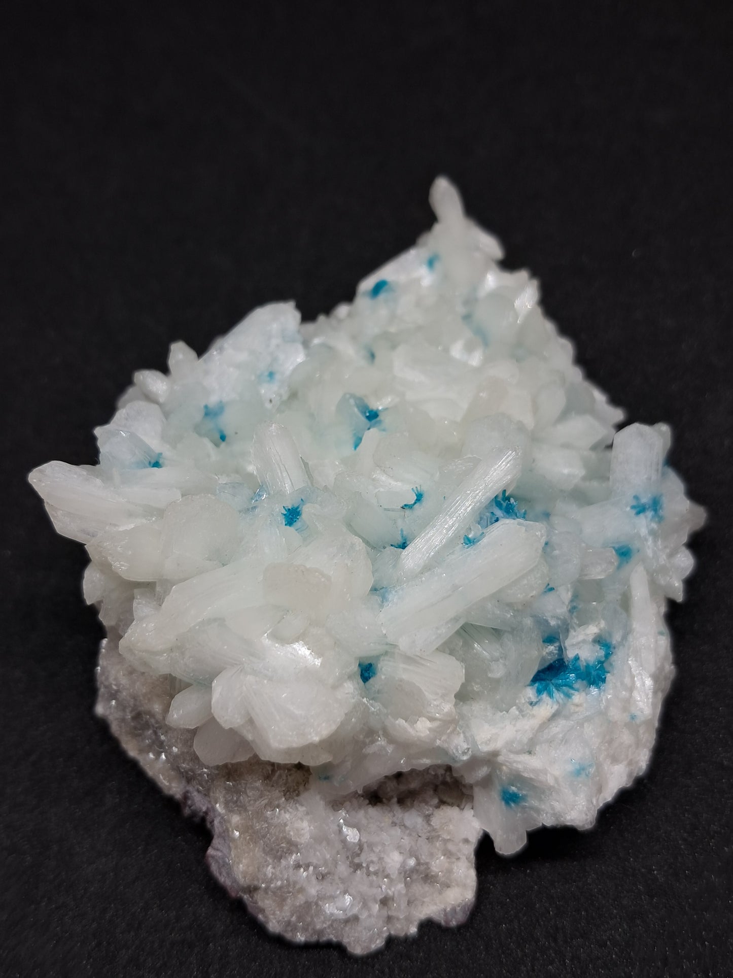 Cavansite and Stilbite on Heulandite matrix (Non-precious mineral) #CS1