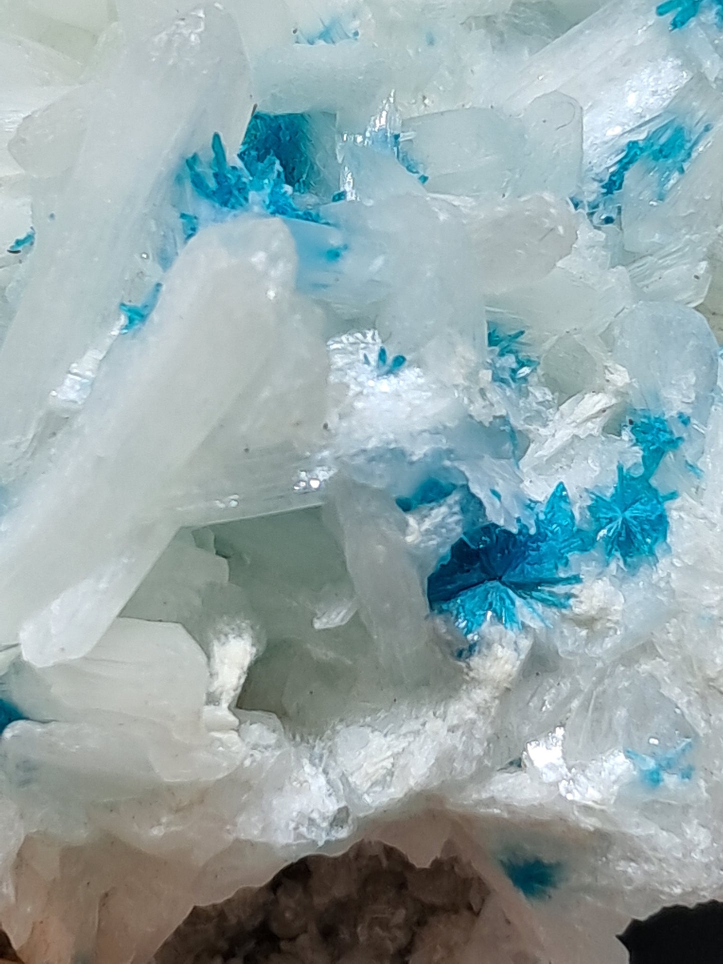 Cavansite and Stilbite on Heulandite matrix (Non-precious mineral) #CS1