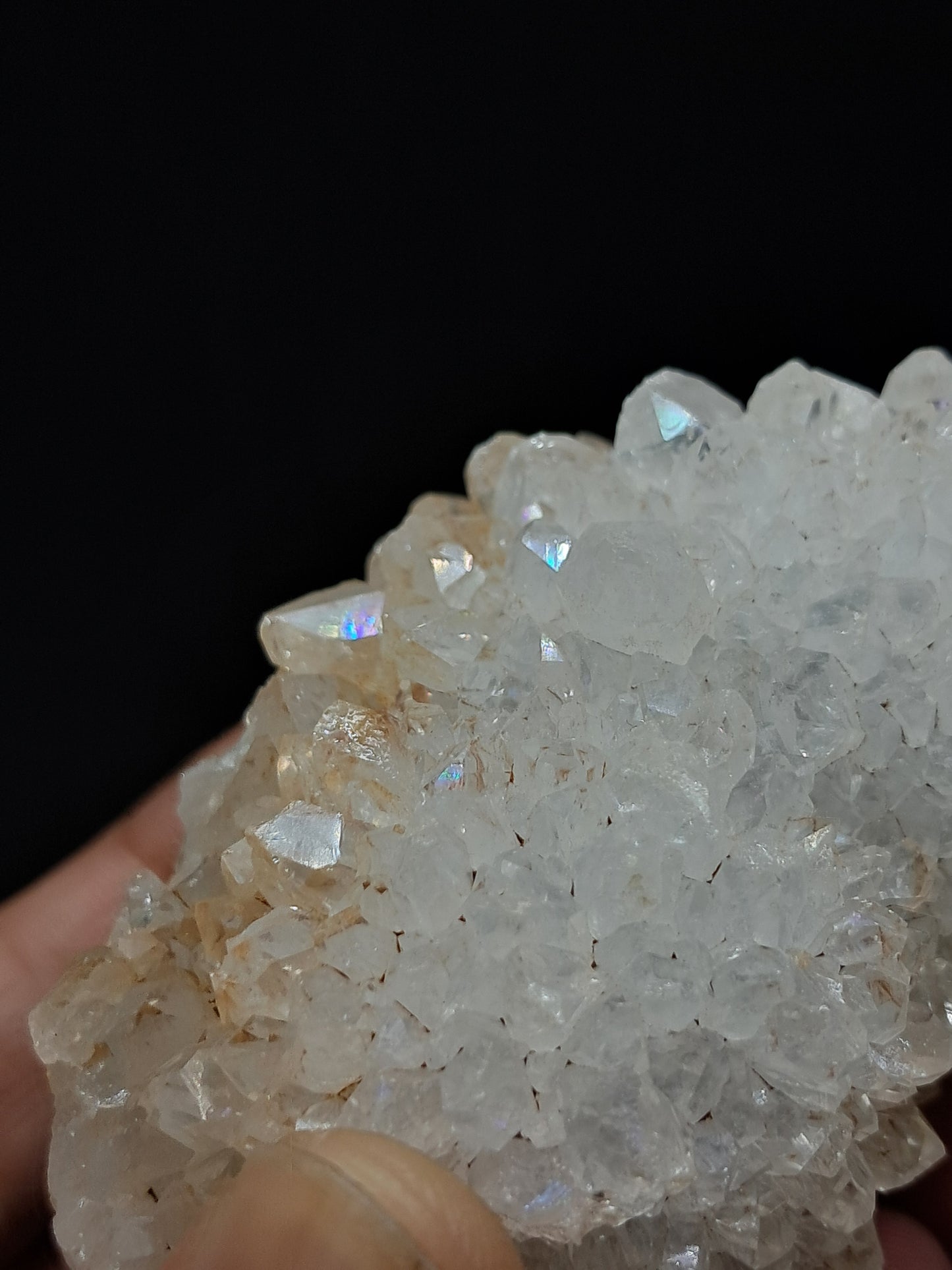 Cuarzo iris (Aurangabad) | Anandalita | Estalactita | Cristal natural n.° AQ6
