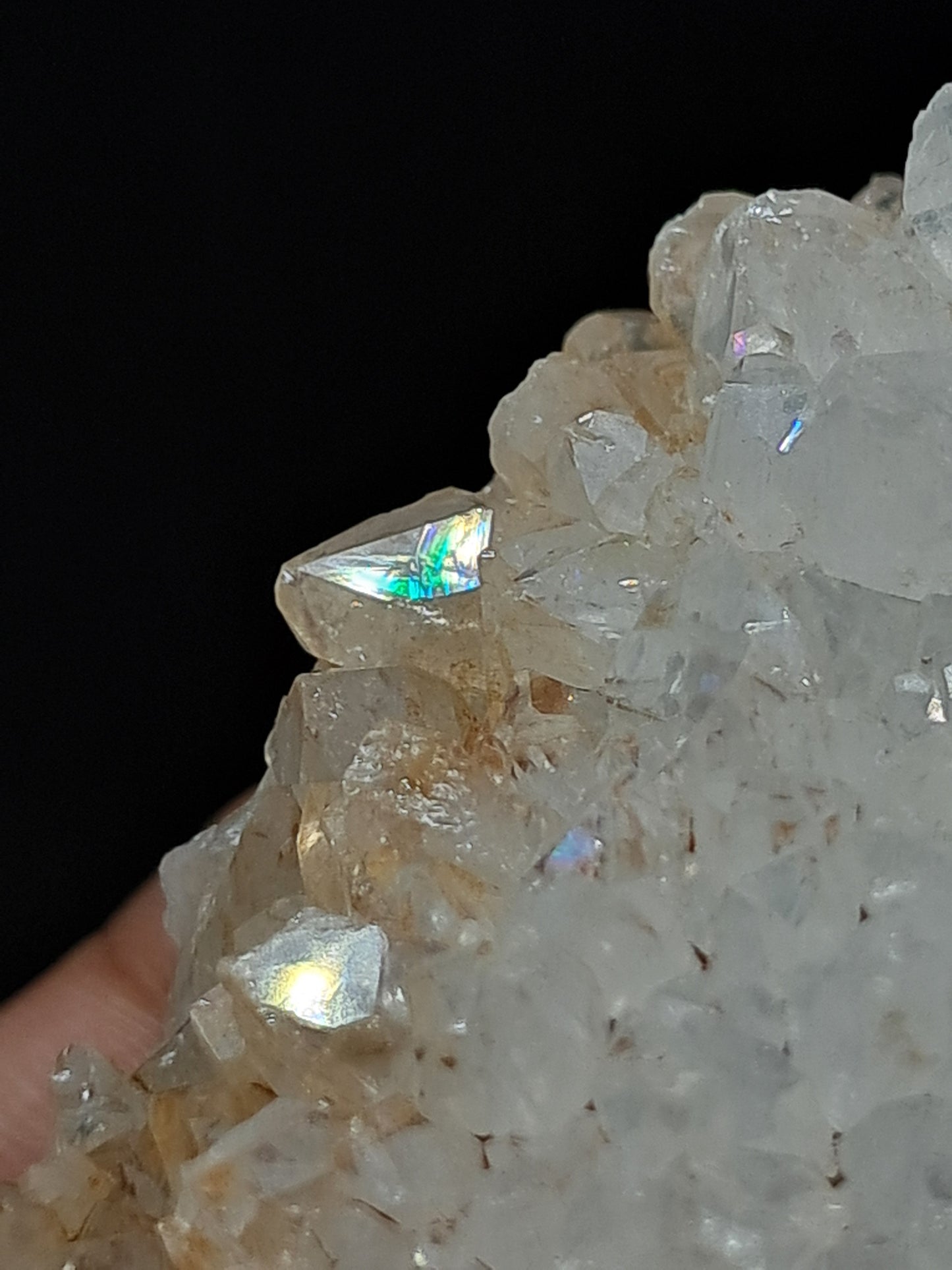 Cuarzo iris (Aurangabad) | Anandalita | Estalactita | Cristal natural n.° AQ6