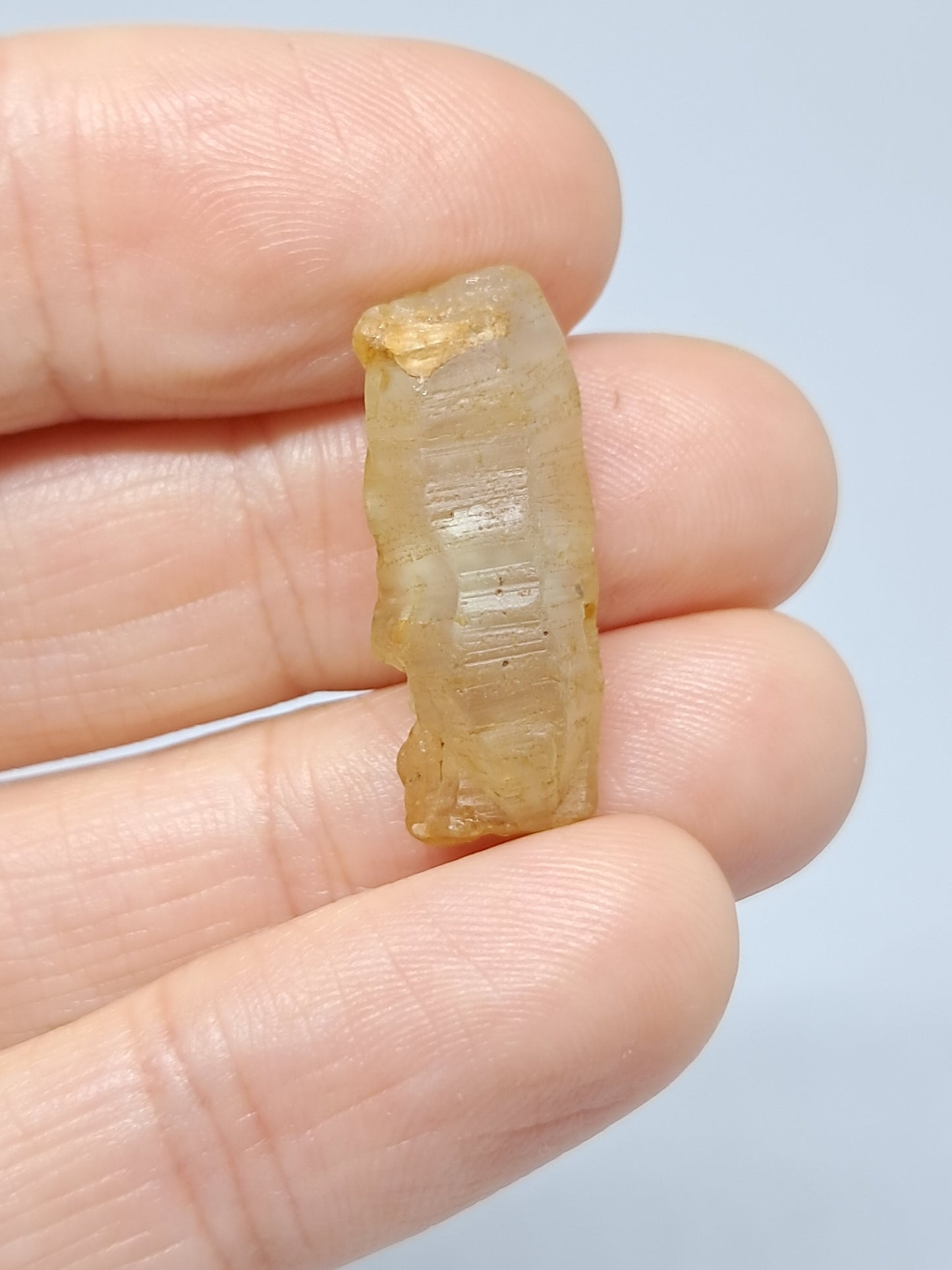 Natural White Sapphire Crystal (Sri Lanka) Rough Stone | Mineral Specimen #SP8