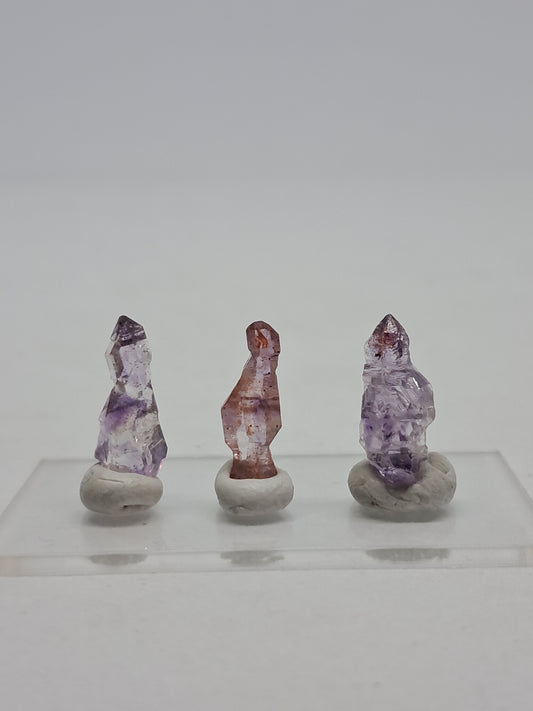 Set de 3 Cetros de Amatista Karur (piedra natural no preciosa) n.º KA31