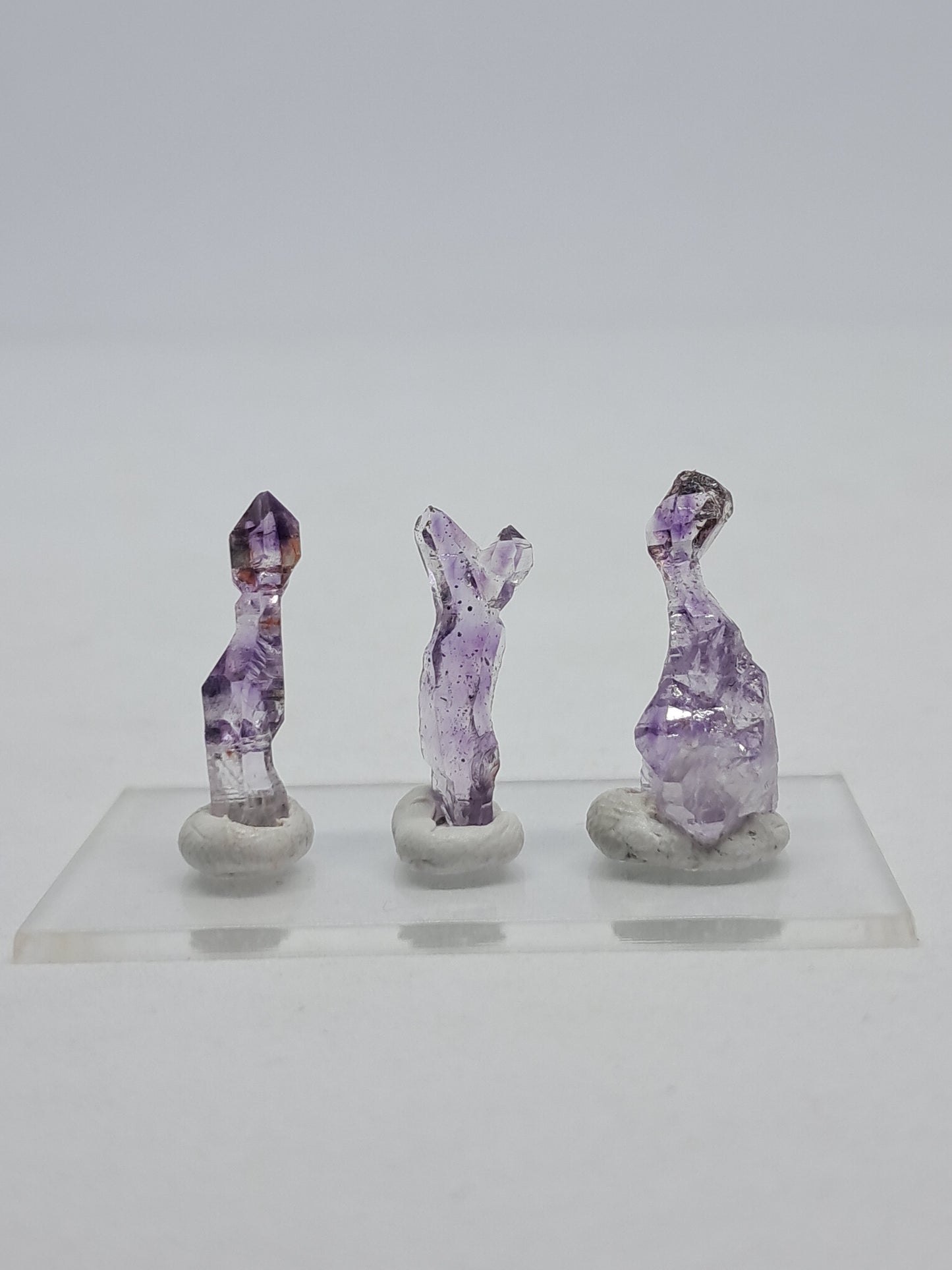 Set of 3 Karur Amethyst Scepters (Non-precious Natural Stone) #KA32
