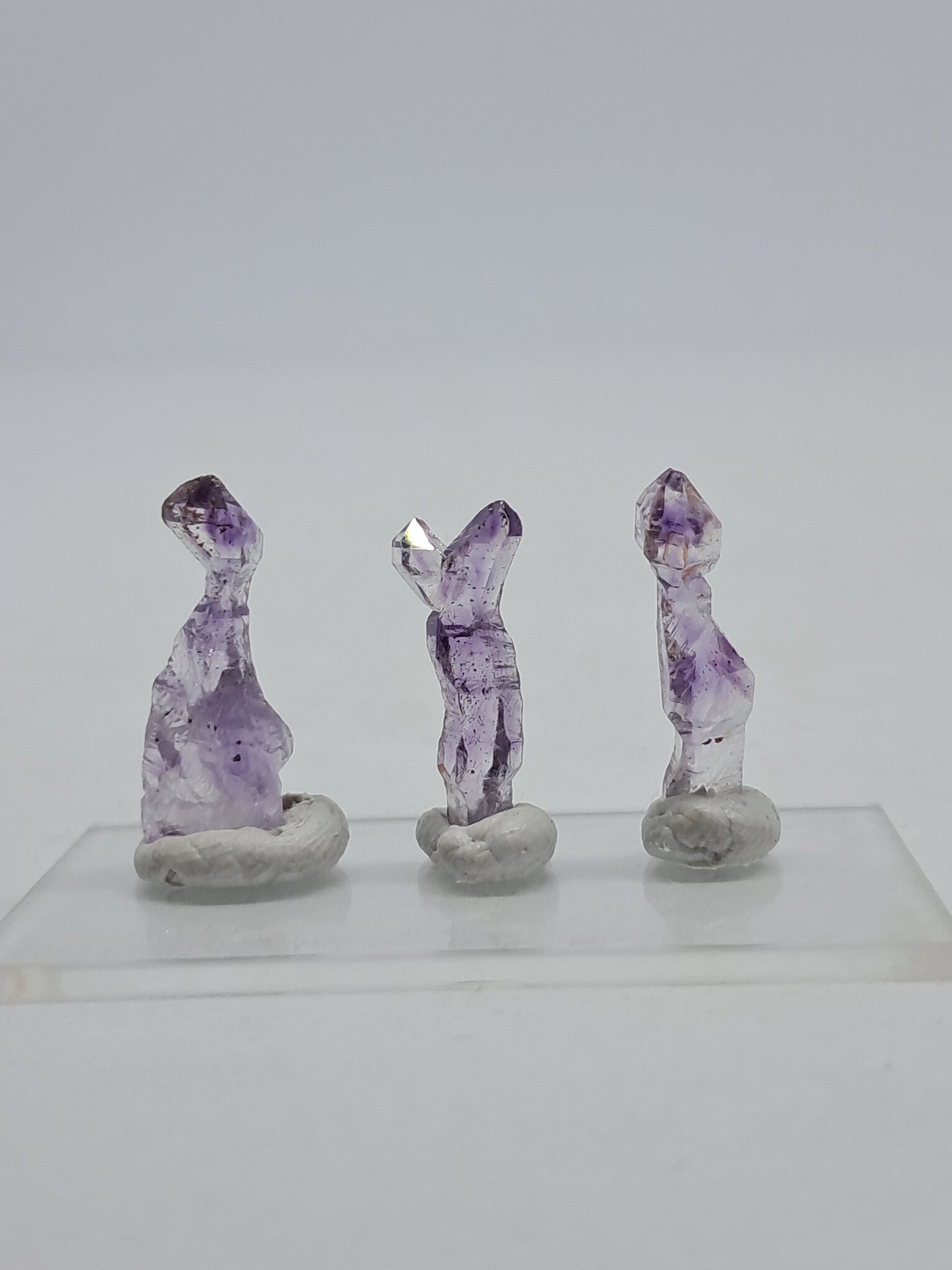 Set of 3 Karur Amethyst Scepters (Non-precious Natural Stone) #KA32