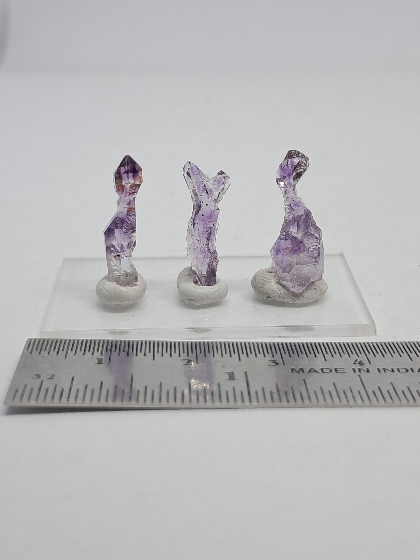 Set of 3 Karur Amethyst Scepters (Non-precious Natural Stone) #KA32