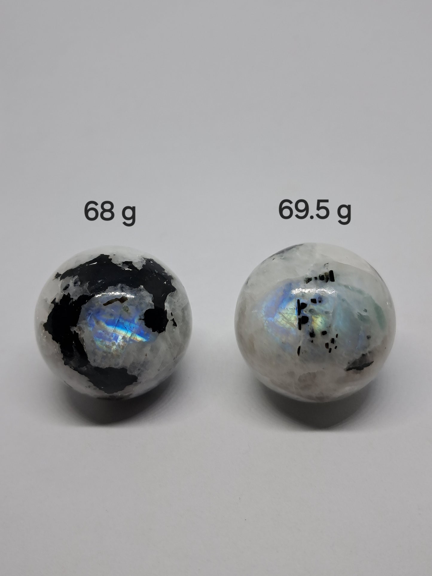Rainbow Moonstone w/ Aquamarine Sphere | Polished Stone | Natural Crystal #MNP1