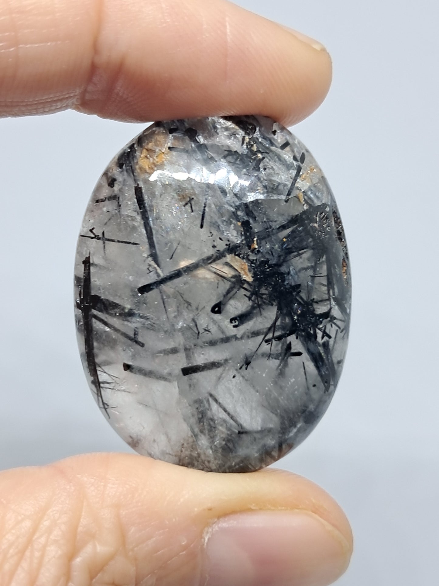 Tourmalinated Quartz Palmstones #TQP1