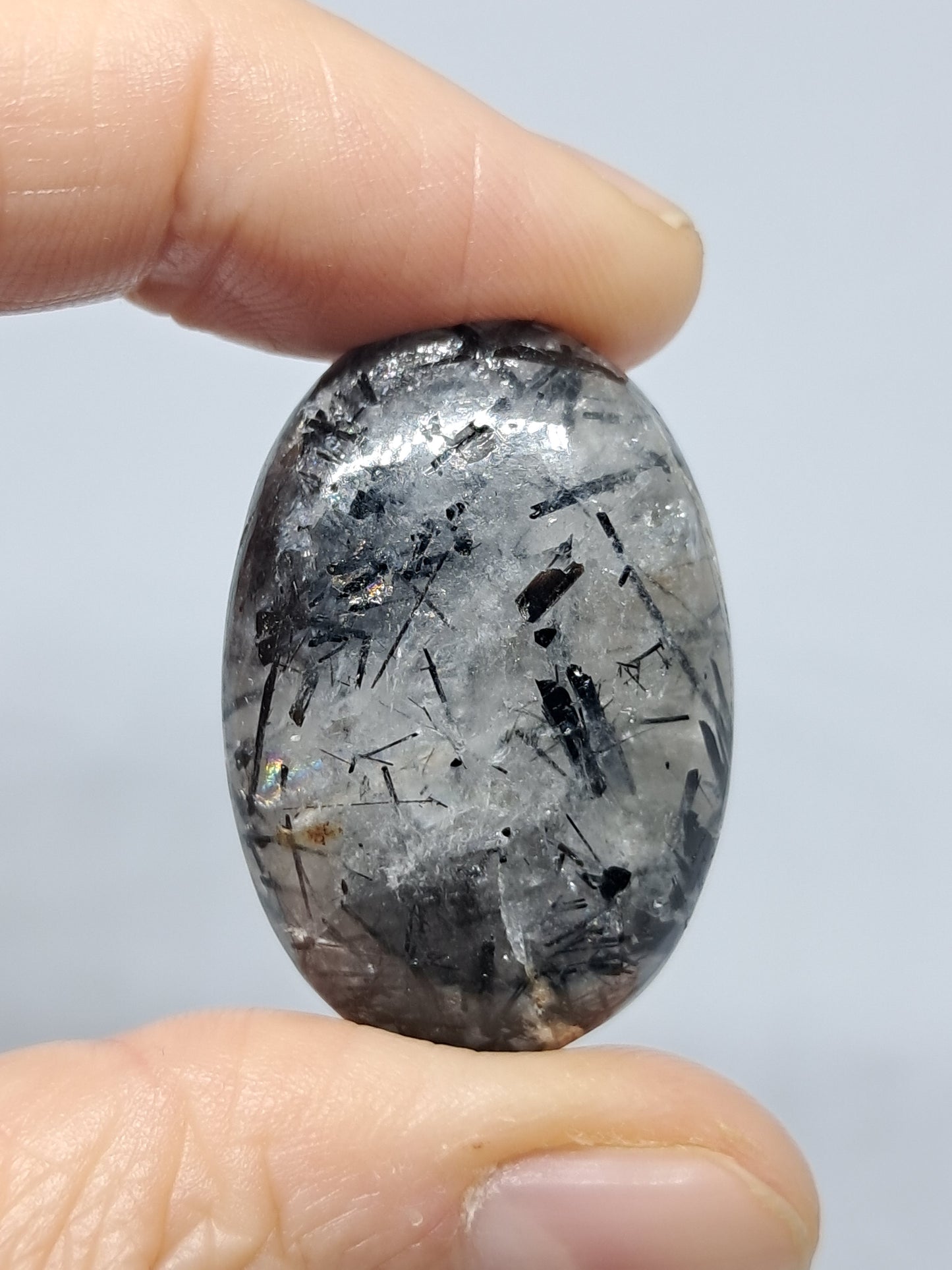Tourmalinated Quartz Palmstones #TQP1