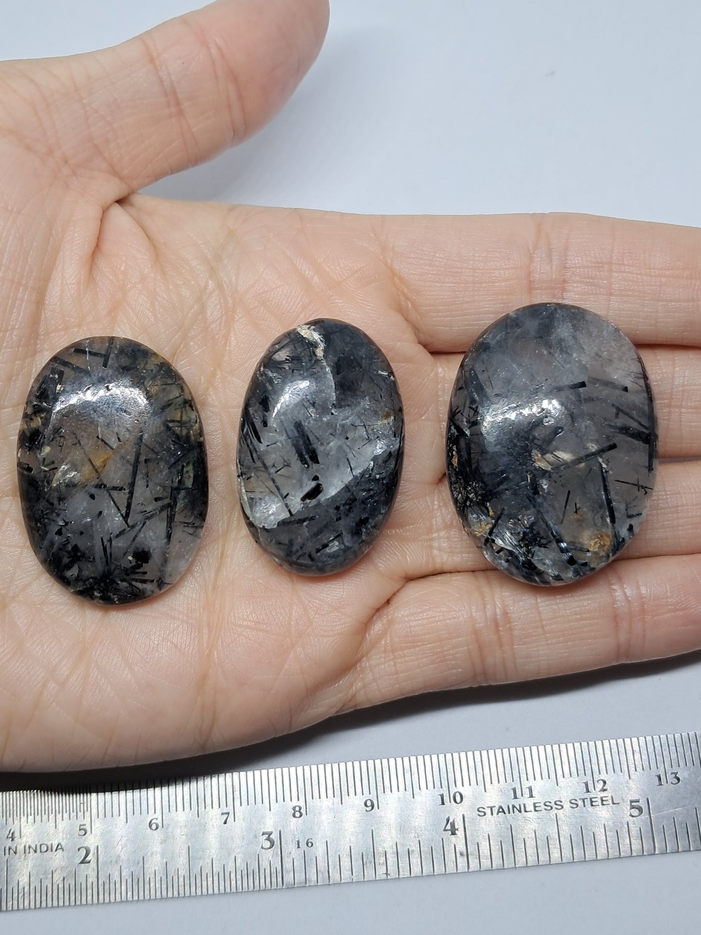 Tourmalinated Quartz Palmstones #TQP1