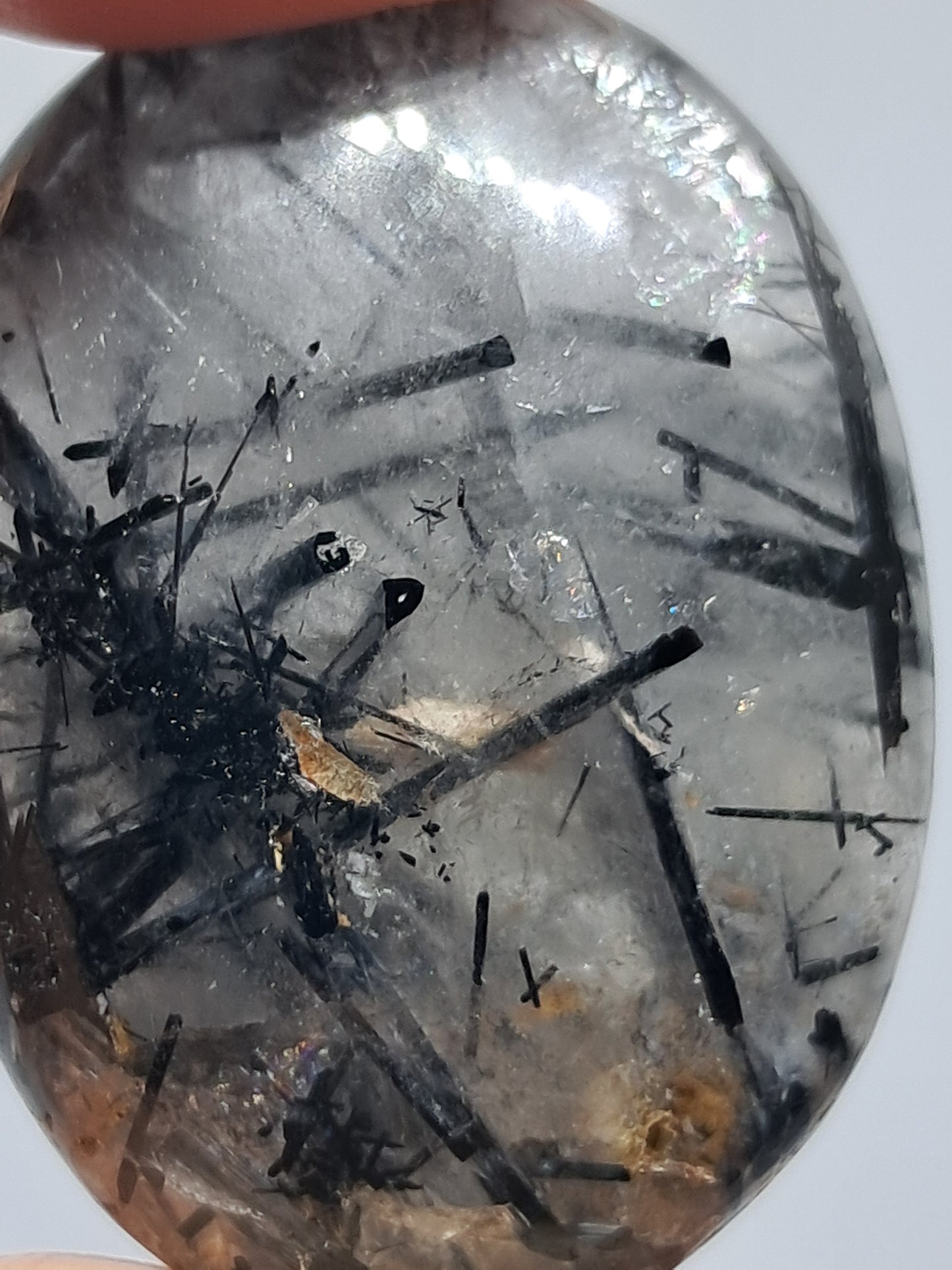 Tourmalinated Quartz Palmstones #TQP1