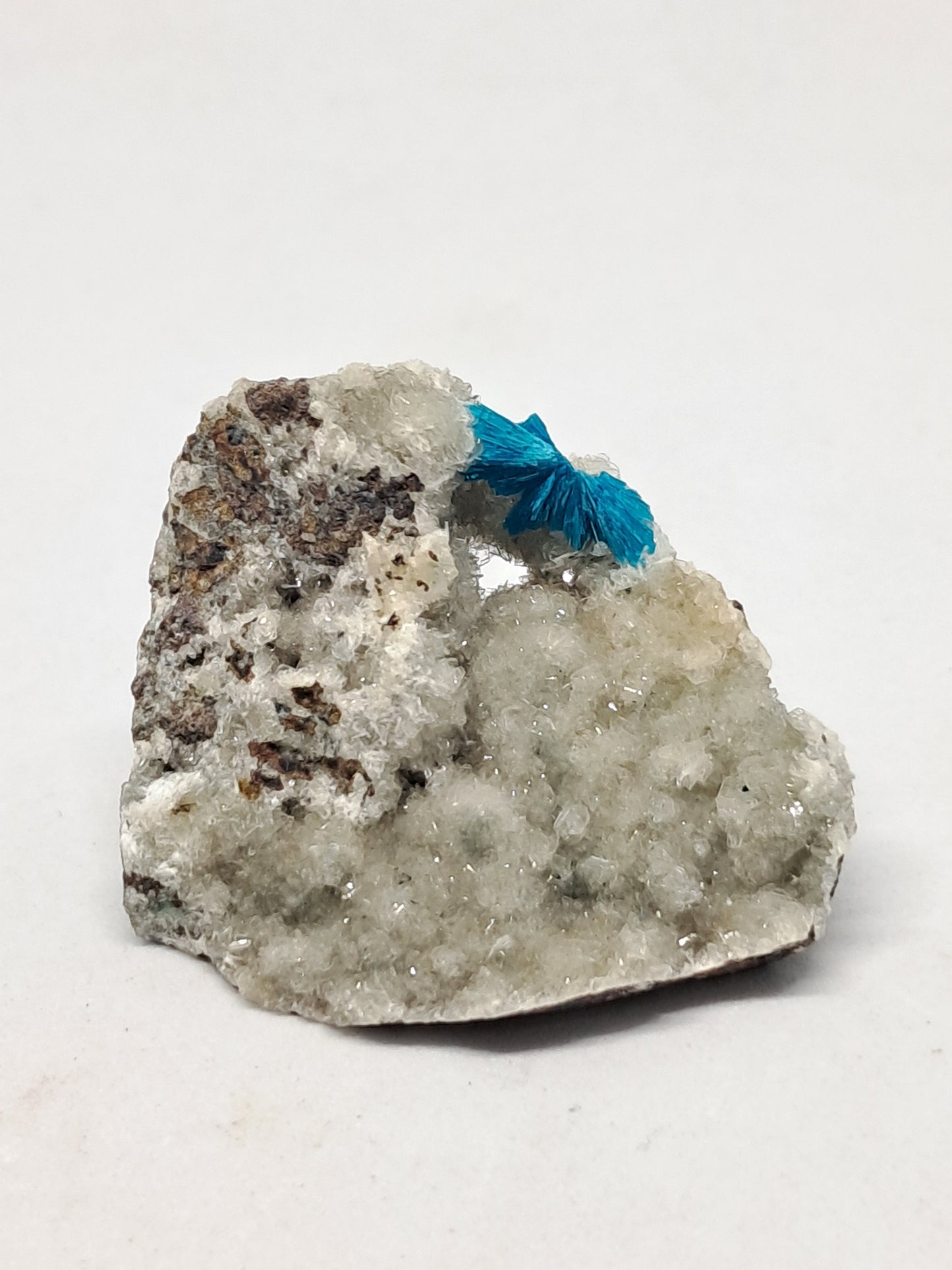 Cavansite on Heulandite Matrix (Wagholi) Rough Stone | Natural Crystal | Rare Mineral Specimen #CV12