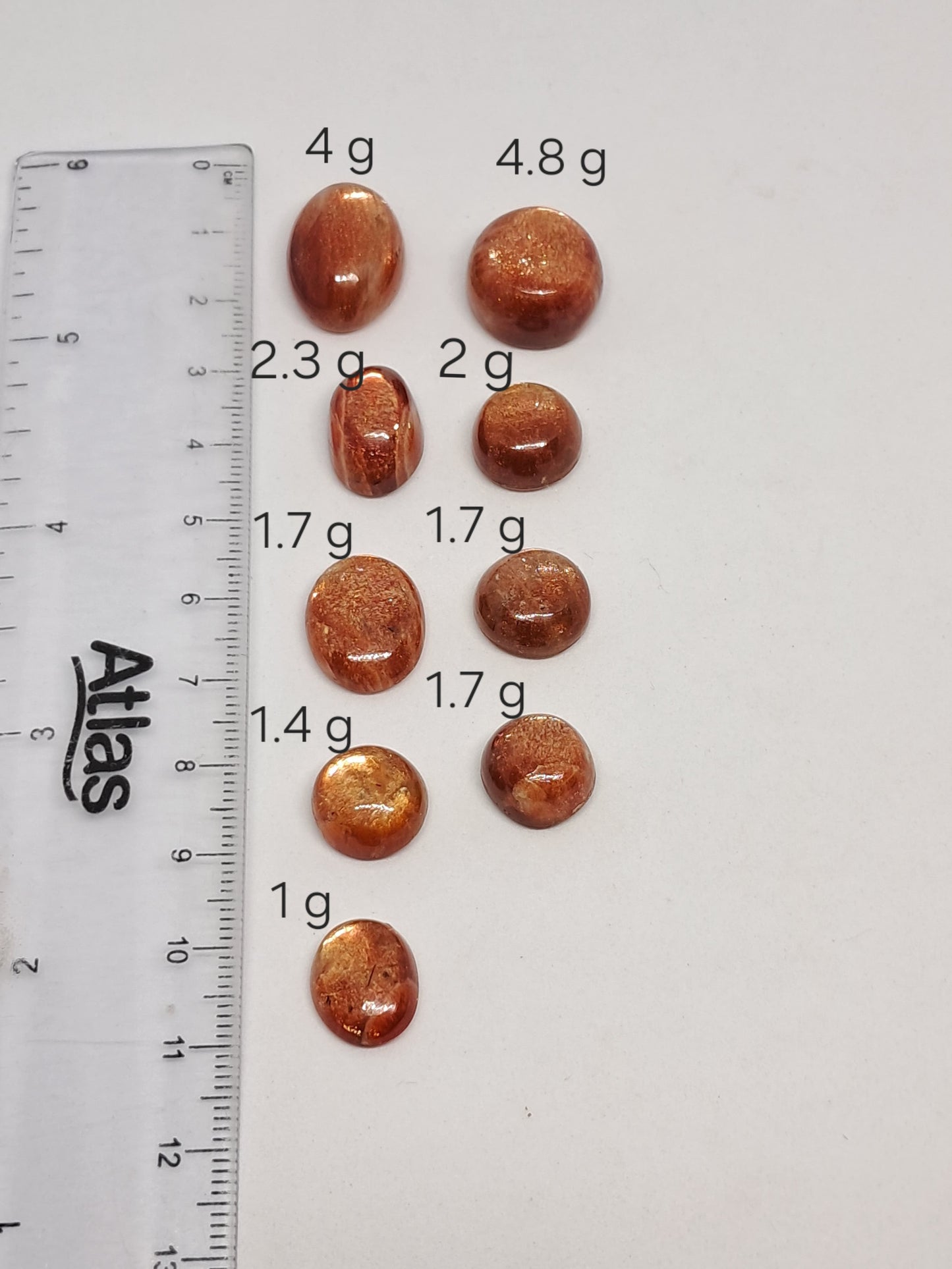 High Grade Sunstone Cabochons (Tamil Nadu) Polished Stones | Natural Crystal #PQ15