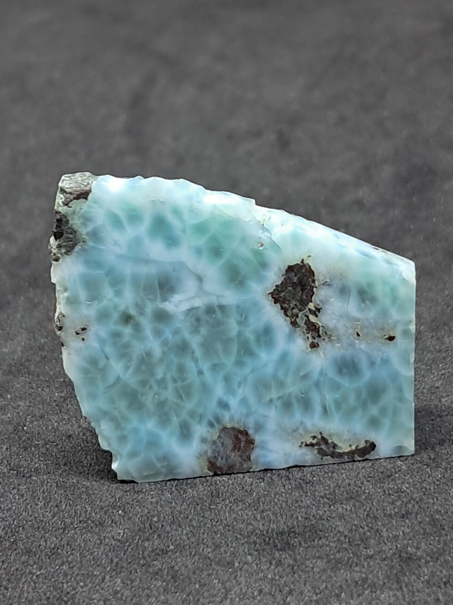 Larimar Raw Slice (Non-precious Natural Stone) #LM1
