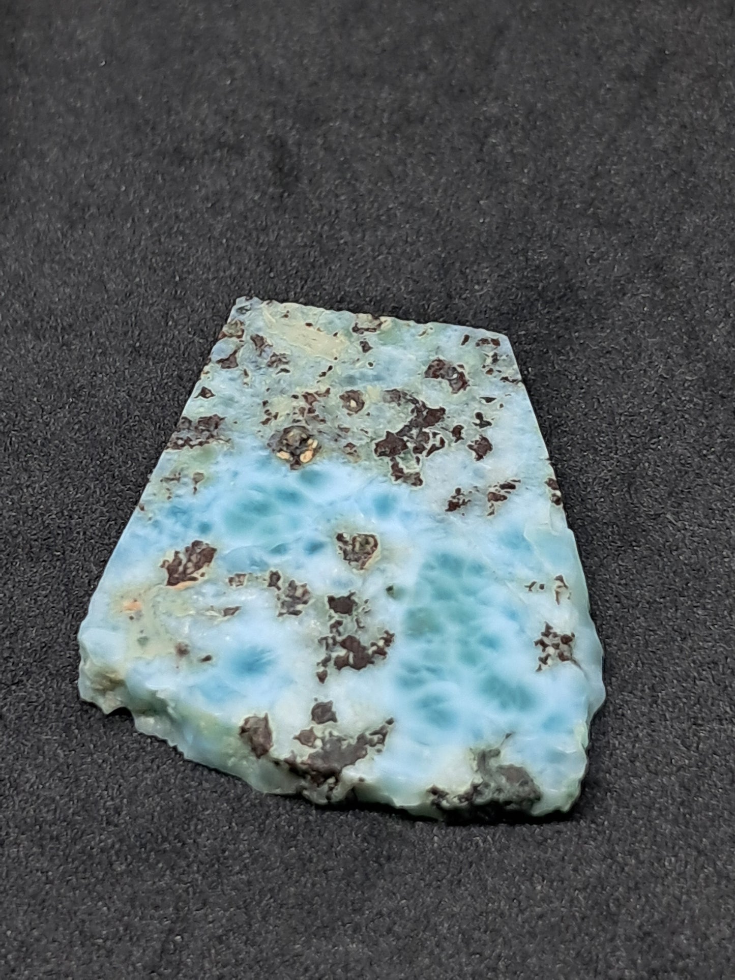 Larimar Raw Slice (Non-precious Natural Stone) #LM1