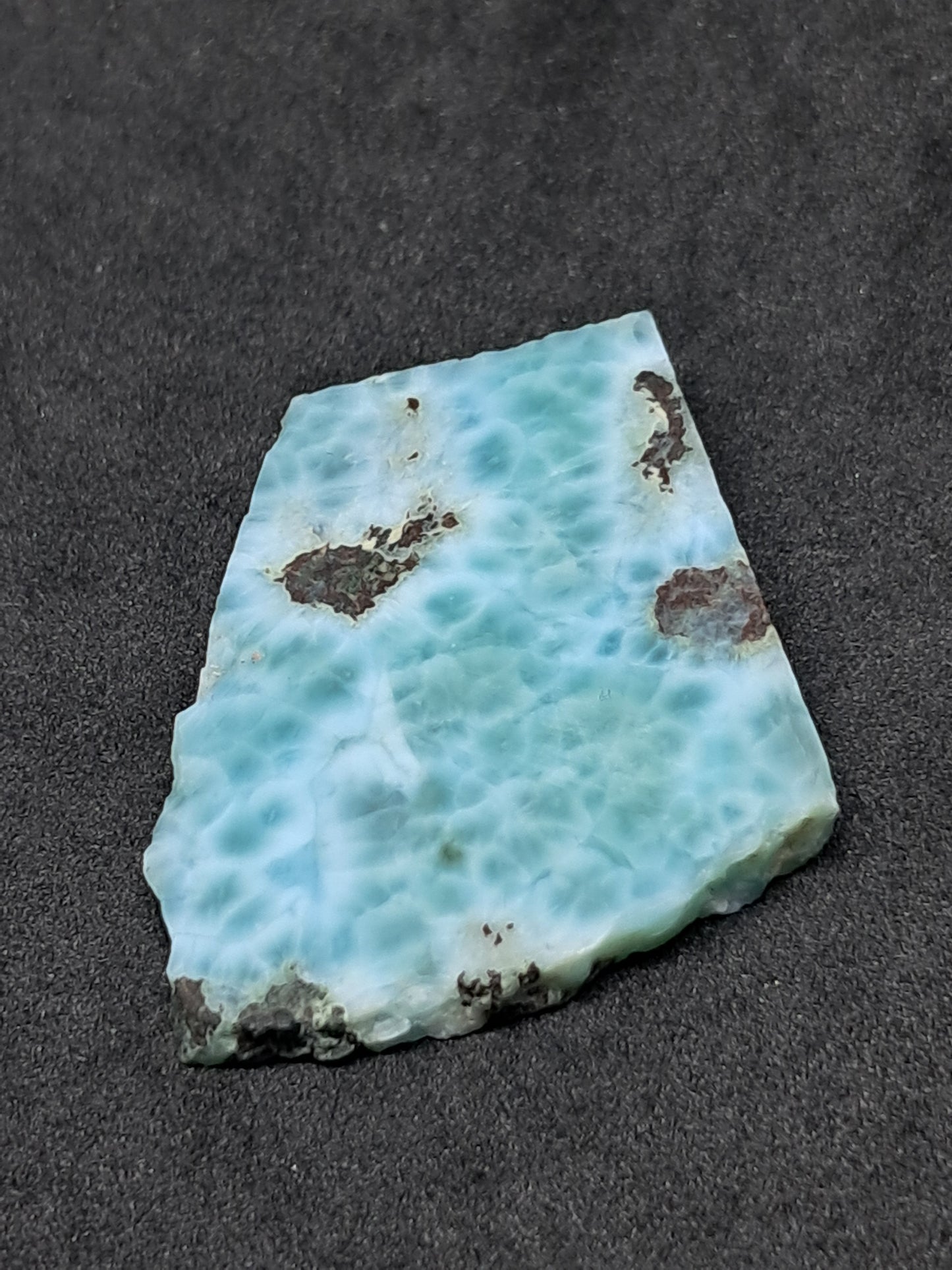 Larimar Raw Slice (Non-precious Natural Stone) #LM1