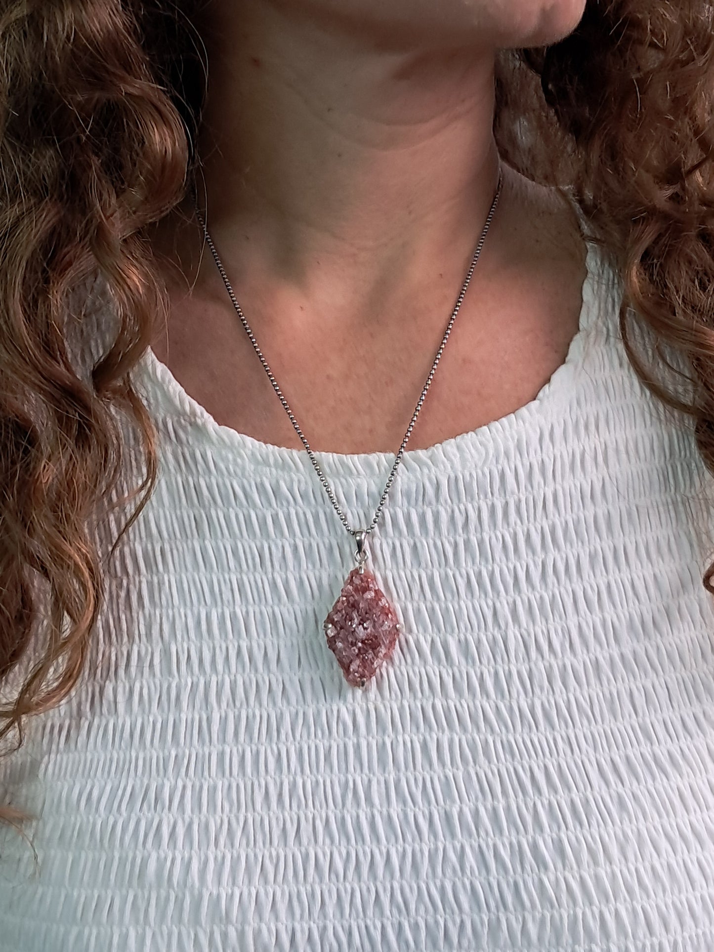 Pink Apophyllite Pendant #JL9