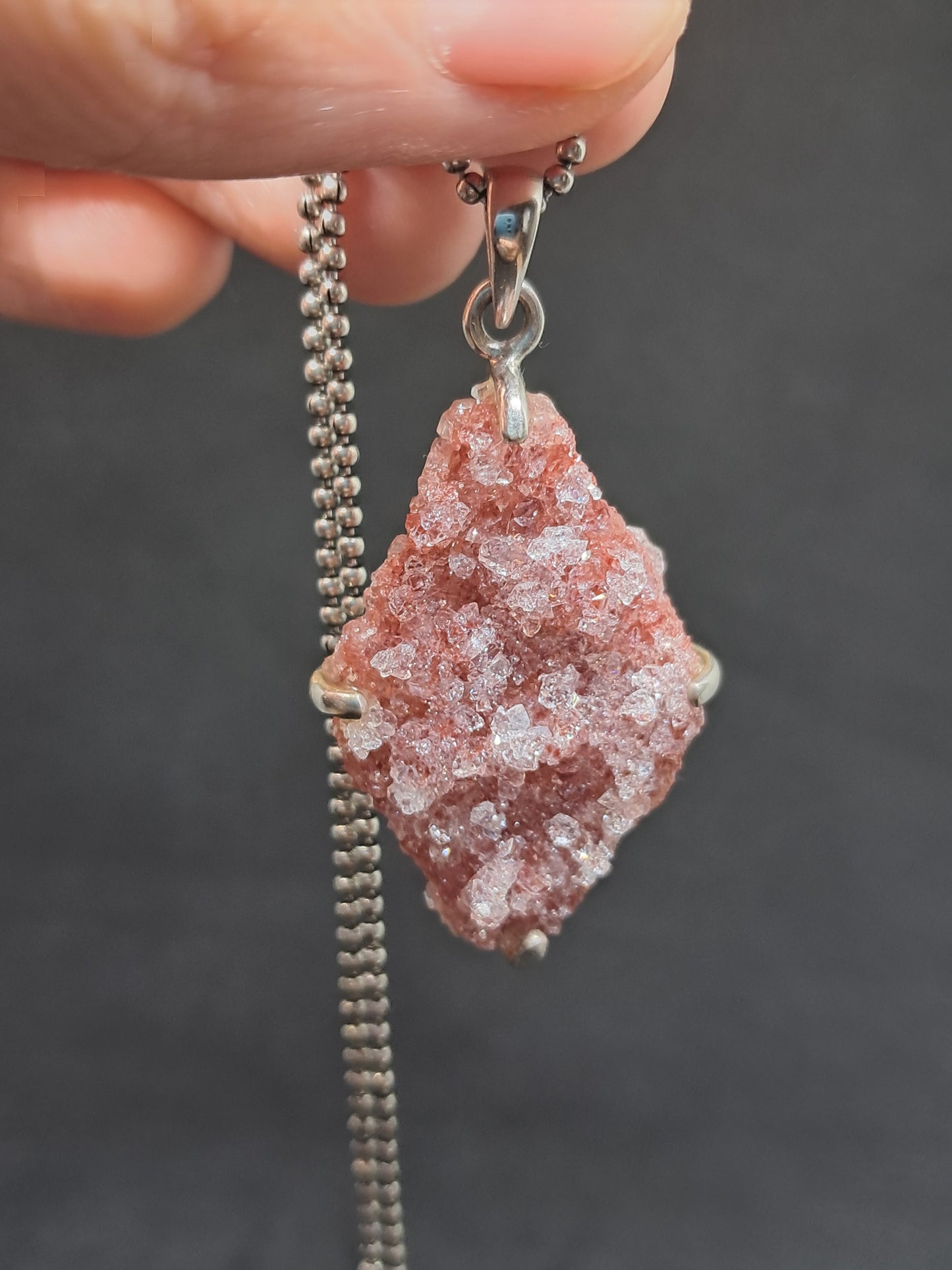 Pink Apophyllite Pendant #JL9