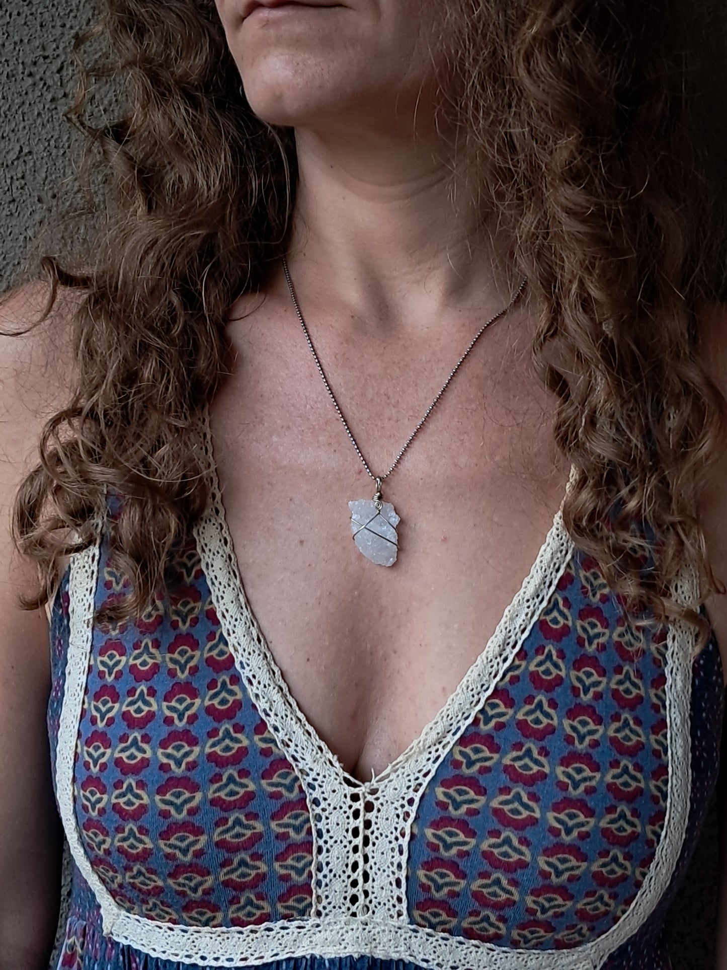 Drussy Apophyllite Pendant #JL16