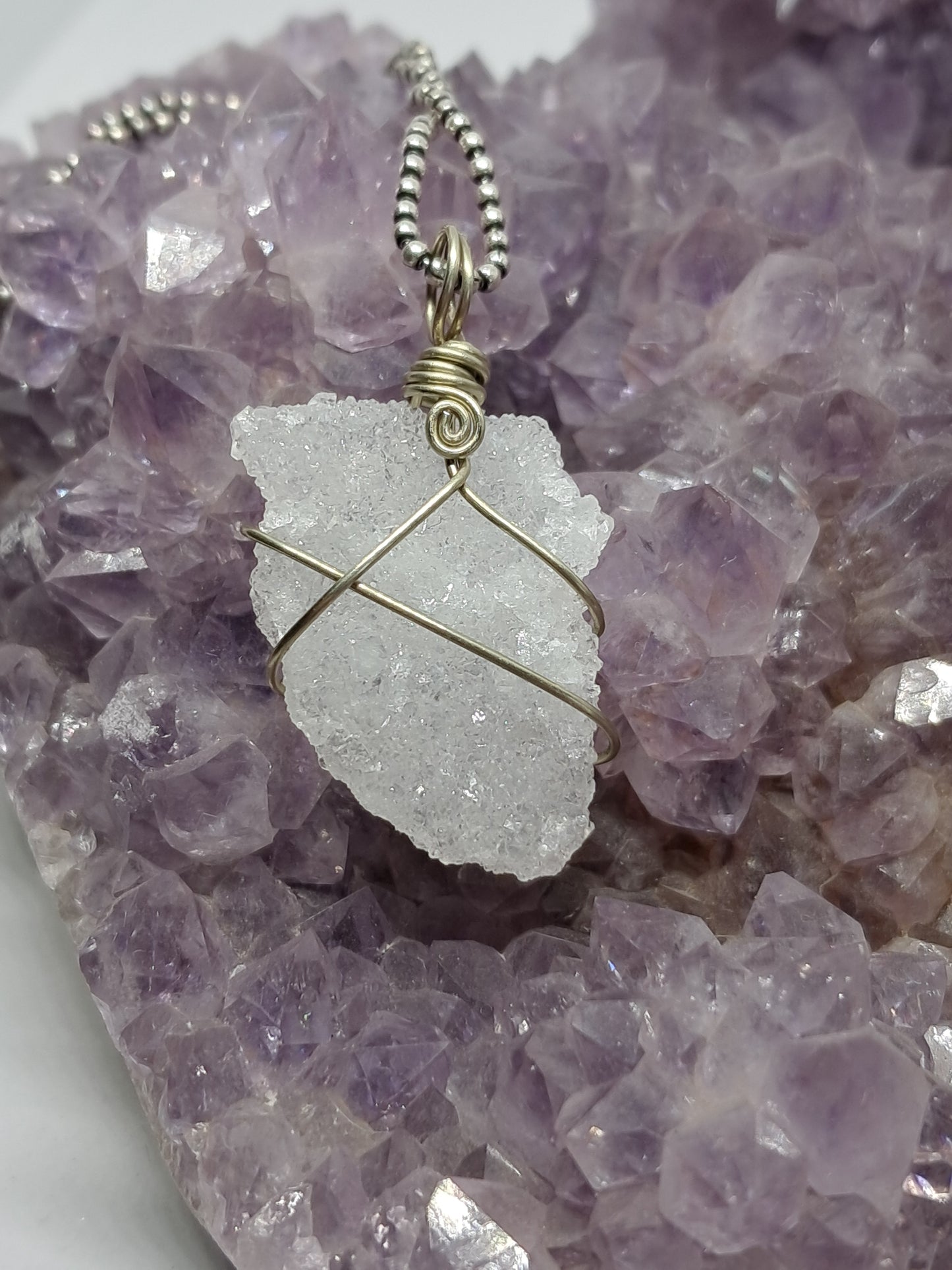 Drussy Apophyllite Pendant #JL16