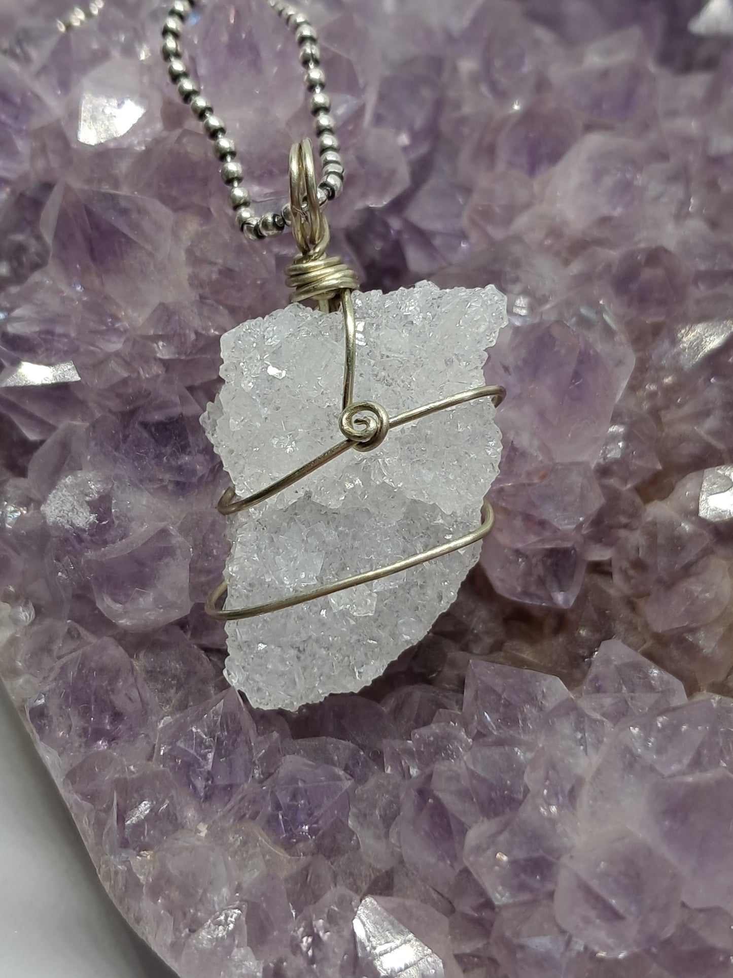 Drussy Apophyllite Pendant #JL16