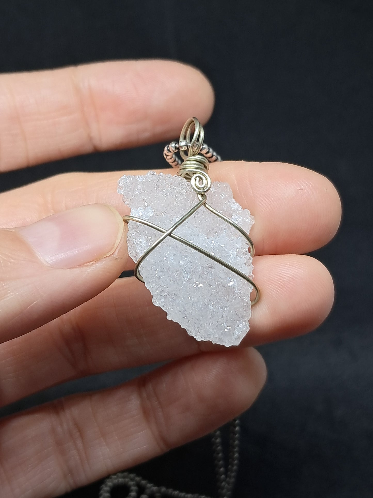 Drussy Apophyllite Pendant #JL16