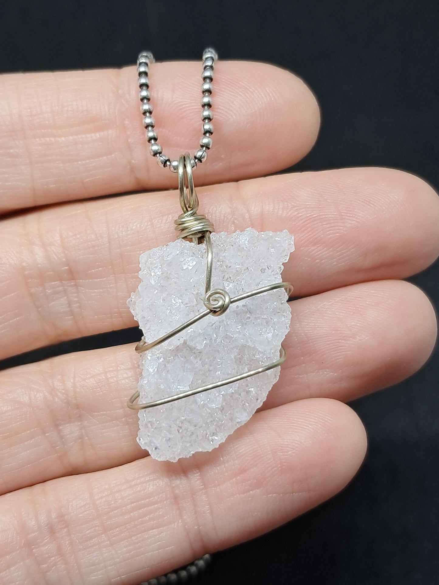 Drussy Apophyllite Pendant #JL16