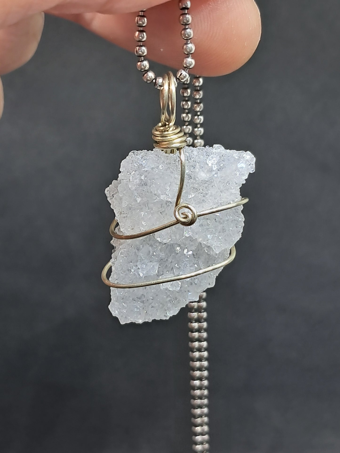 Drussy Apophyllite Pendant #JL16