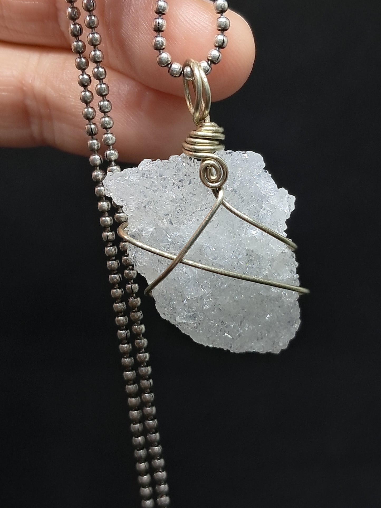 Drussy Apophyllite Pendant #JL16