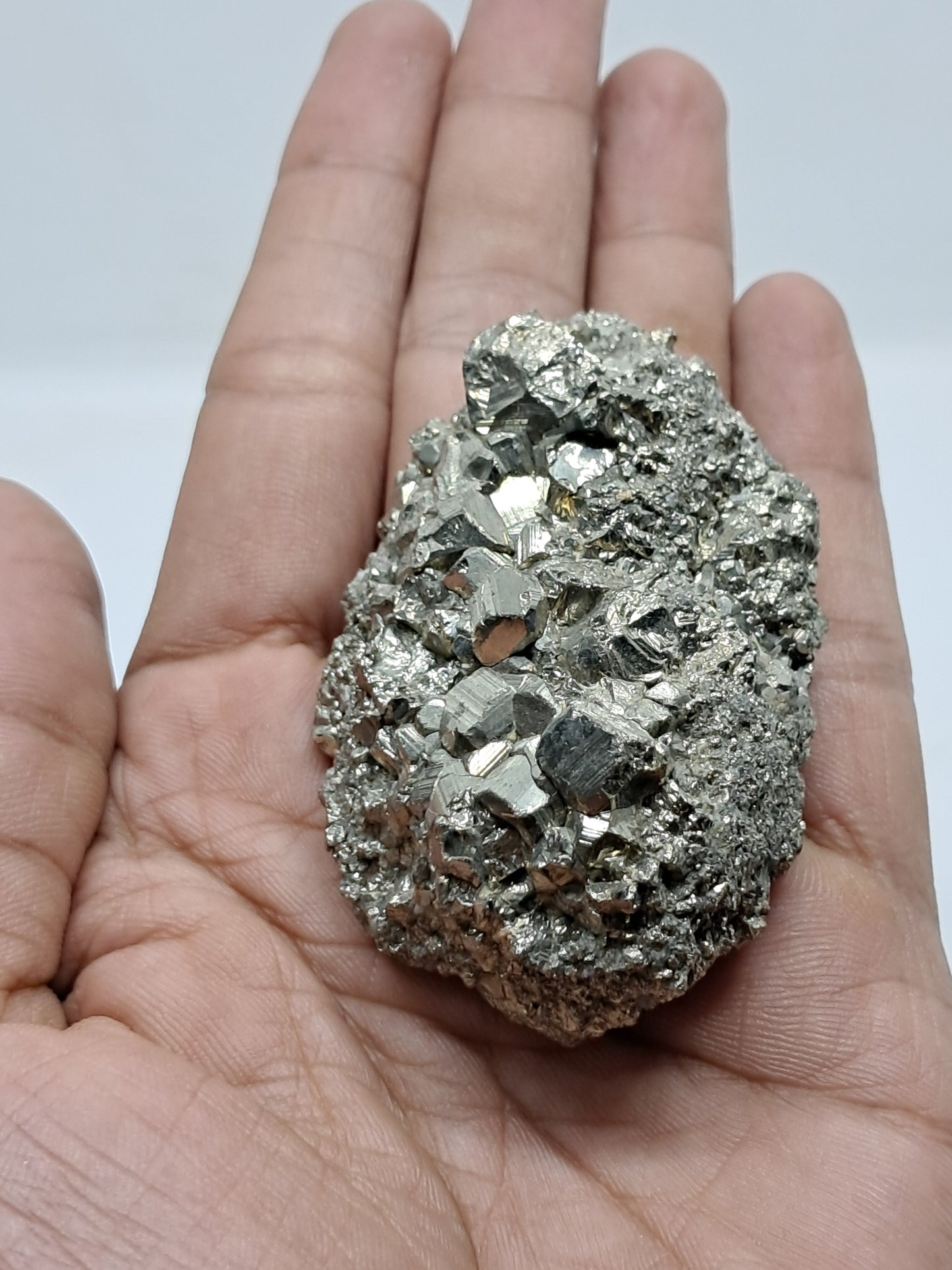Aglomerado natural de pirita en bruto (Perú) | Ejemplar mineral | Rocas y cristales #PR6