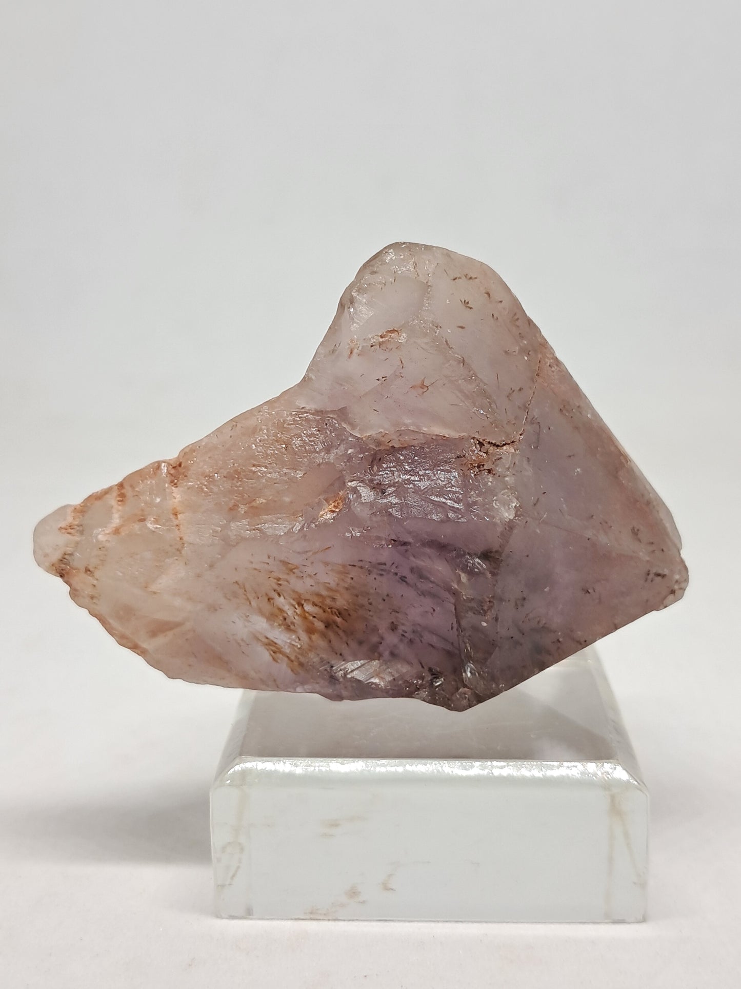 Dendritic Hematite Included Amethyst Point w/ Phantom (Karur) Raw Natural Crystal Stone | Mineral Specimen #EQ7