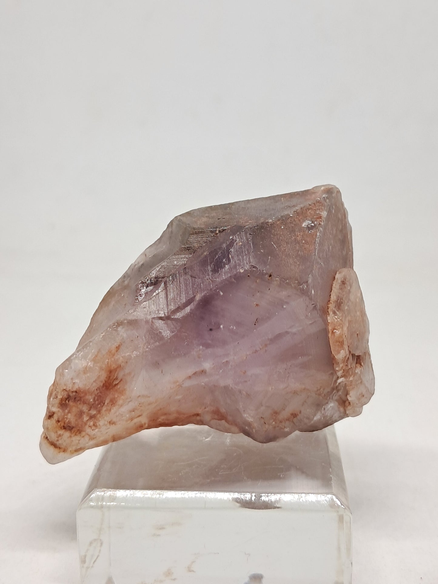 Dendritic Hematite Included Amethyst Point w/ Phantom (Karur) Raw Natural Crystal Stone | Mineral Specimen #EQ7