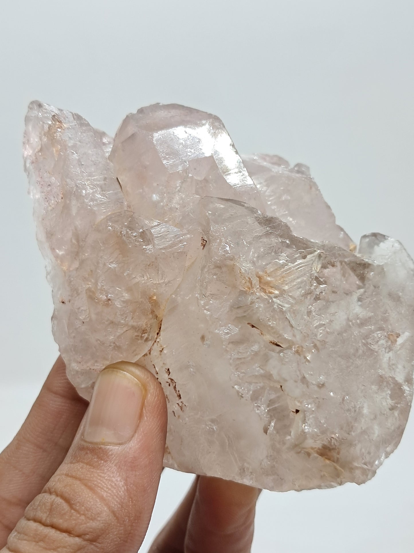 Elestial Quartz w/ Amethyst and Hematite Inclusions (Karur) Raw Natural Crystal Stone | Mineral Specimen #EQ9