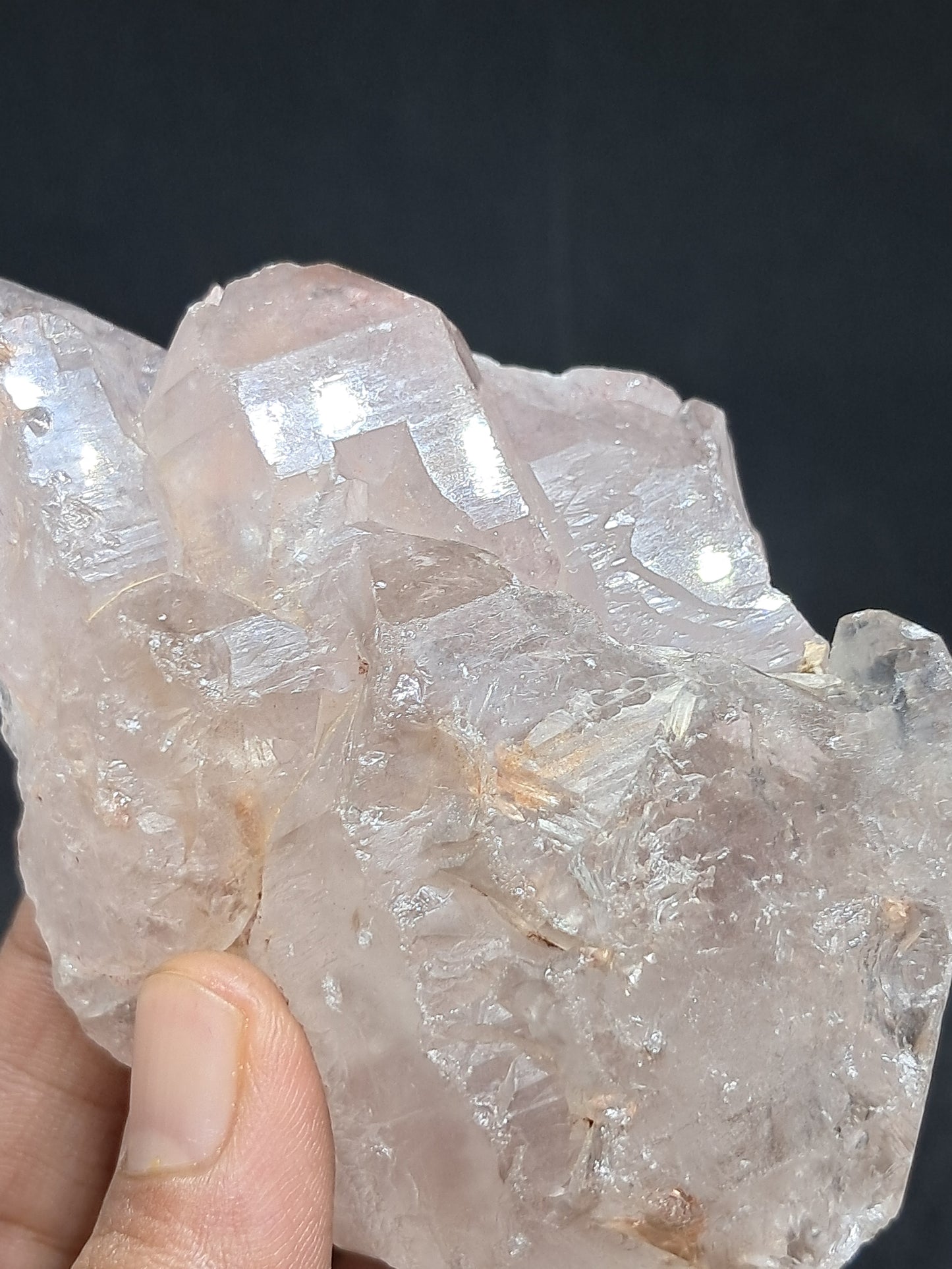 Elestial Quartz w/ Amethyst and Hematite Inclusions (Karur) Raw Natural Crystal Stone | Mineral Specimen #EQ9