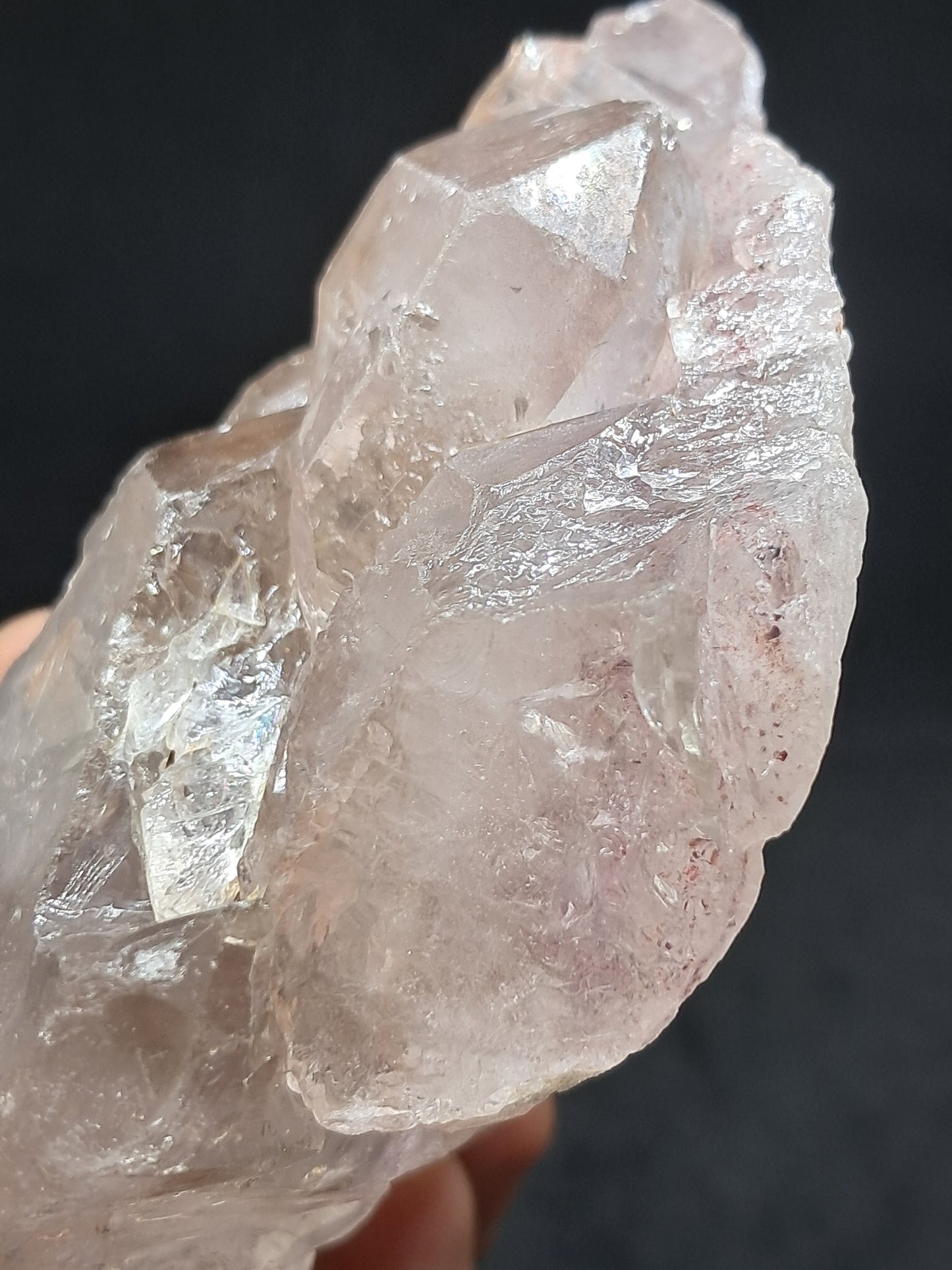 Elestial Quartz w/ Amethyst and Hematite Inclusions (Karur) Raw Natural Crystal Stone | Mineral Specimen #EQ9