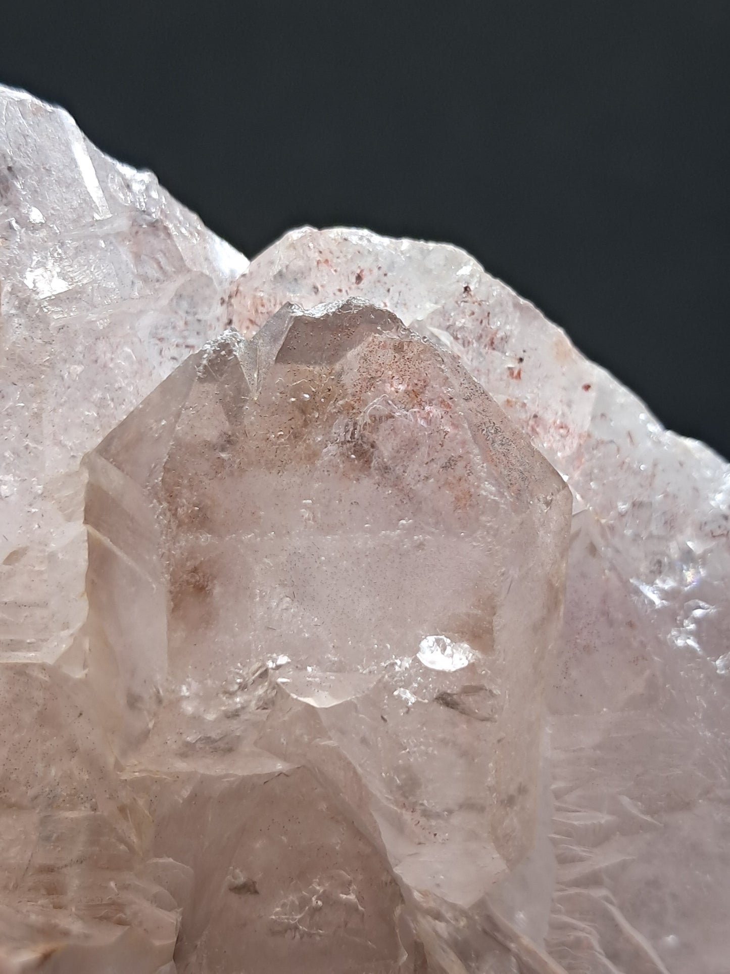 Elestial Quartz w/ Amethyst and Hematite Inclusions (Karur) Raw Natural Crystal Stone | Mineral Specimen #EQ9