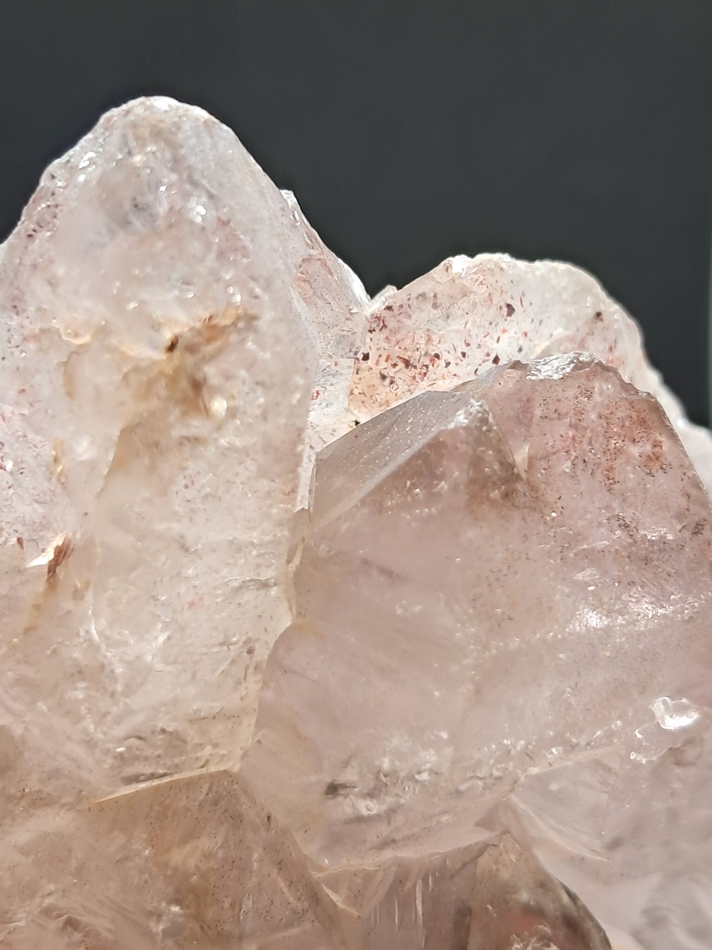 Elestial Quartz w/ Amethyst and Hematite Inclusions (Karur) Raw Natural Crystal Stone | Mineral Specimen #EQ9