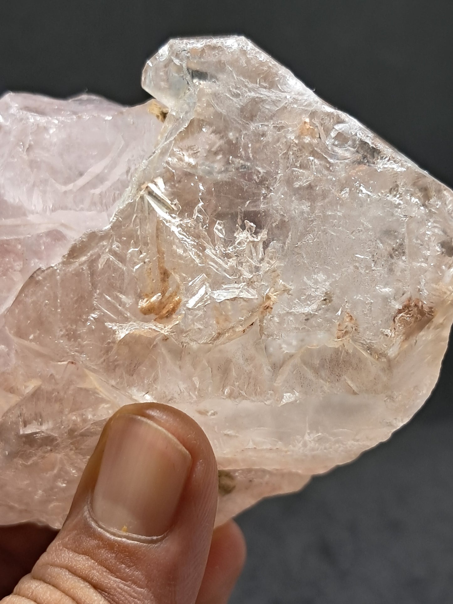 Elestial Quartz w/ Amethyst and Hematite Inclusions (Karur) Raw Natural Crystal Stone | Mineral Specimen #EQ9